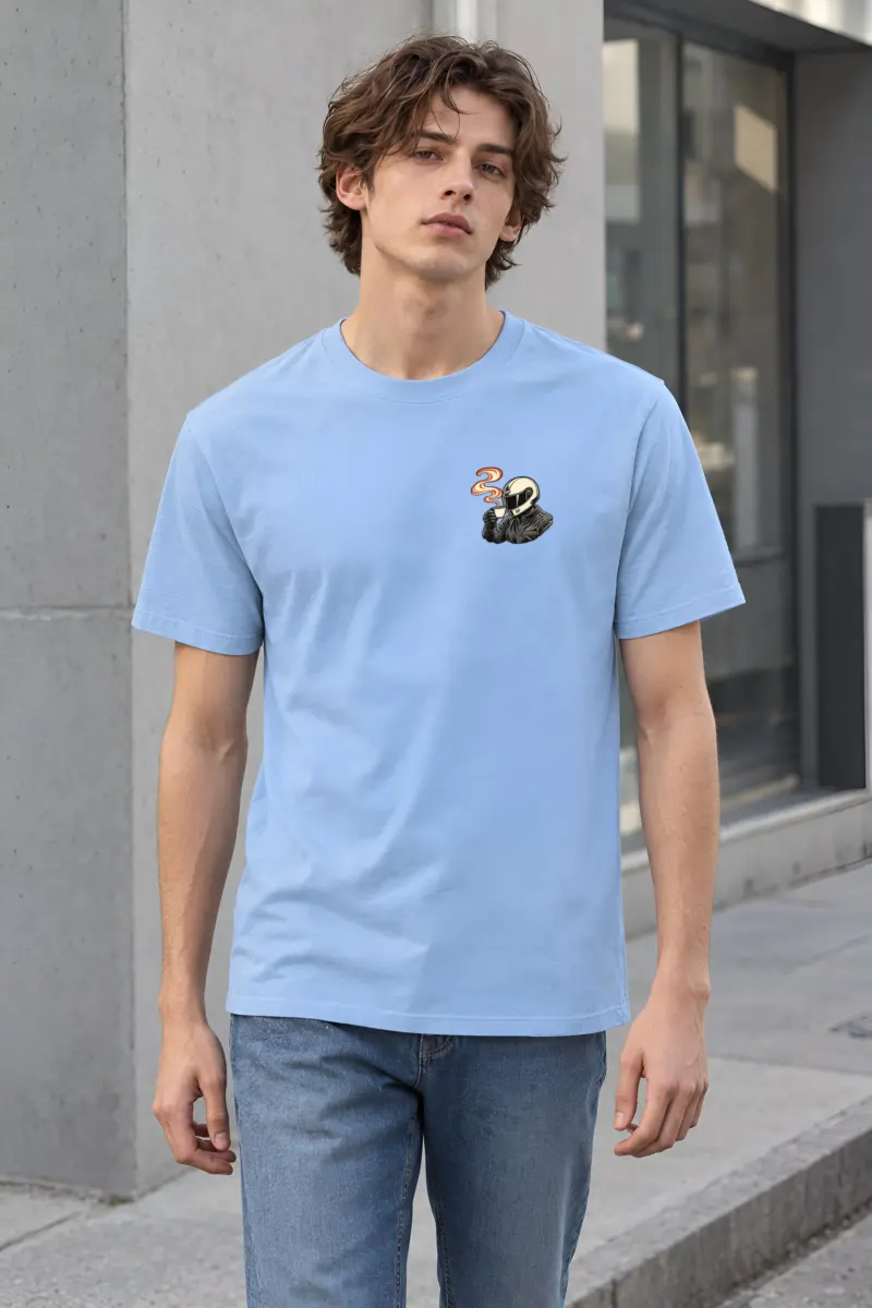 "Coffee Run Rider" Heavyweight Unisex Crewneck T-shirt