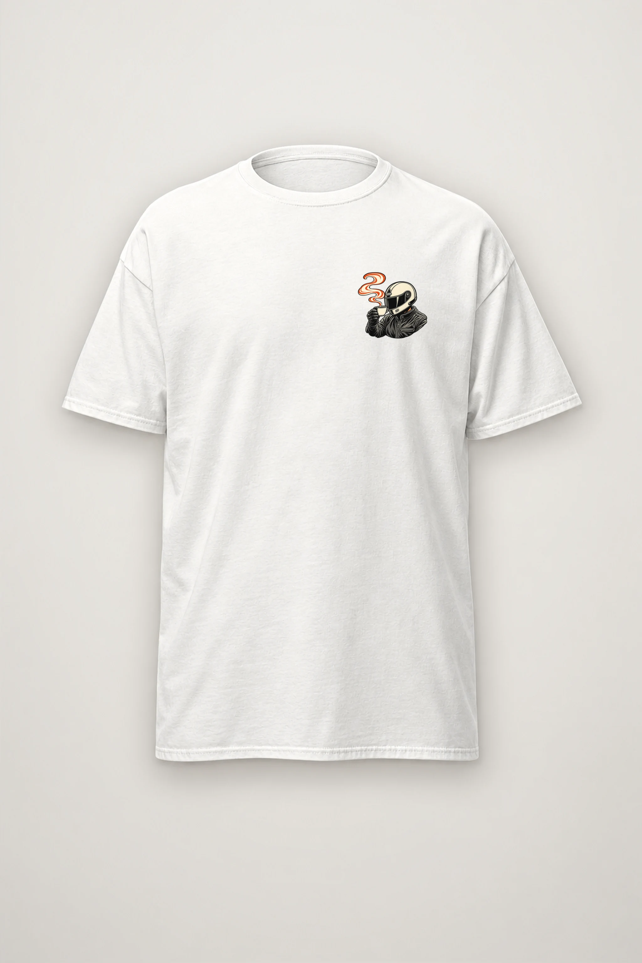 "Coffee Run Rider" Heavyweight Unisex Crewneck T-shirt