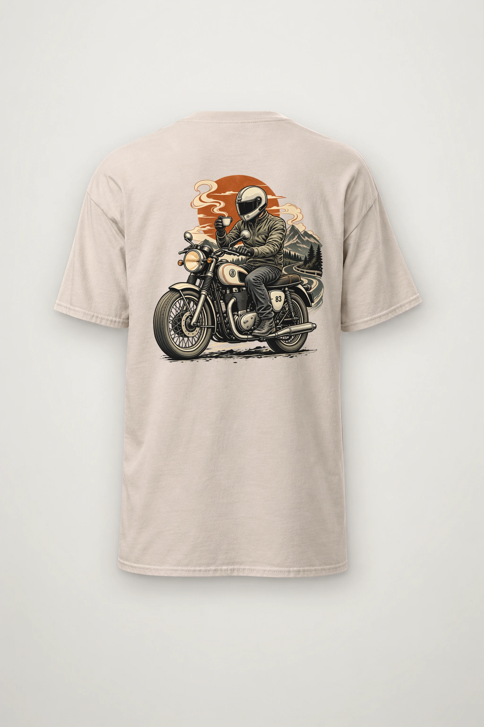 "Coffee Run Rider" Heavyweight Unisex Crewneck T-shirt