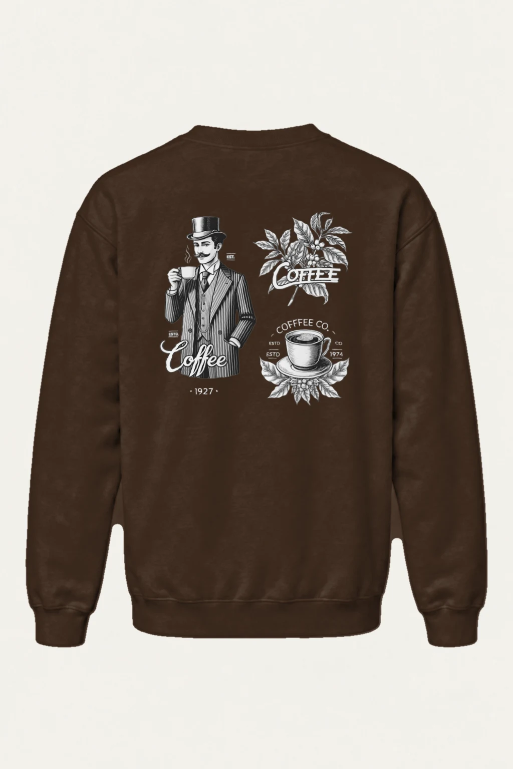 "Coffee Society 1927" Heavy Blend Unisex Crewneck Sweatshirt | Gildan 18000