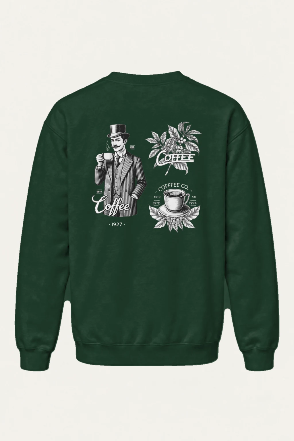 "Coffee Society 1927" Heavy Blend Unisex Crewneck Sweatshirt | Gildan 18000