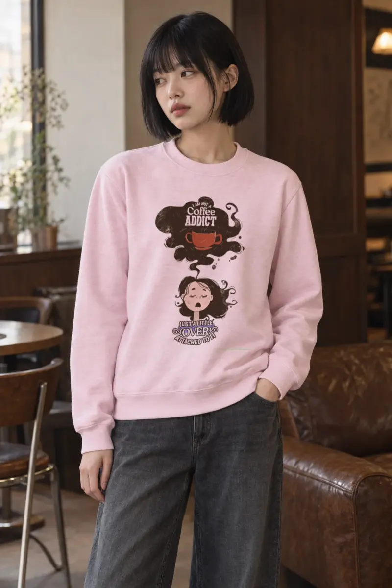 "Coffee Steam Daydream" Heavy Blend Unisex Crewneck Sweatshirt