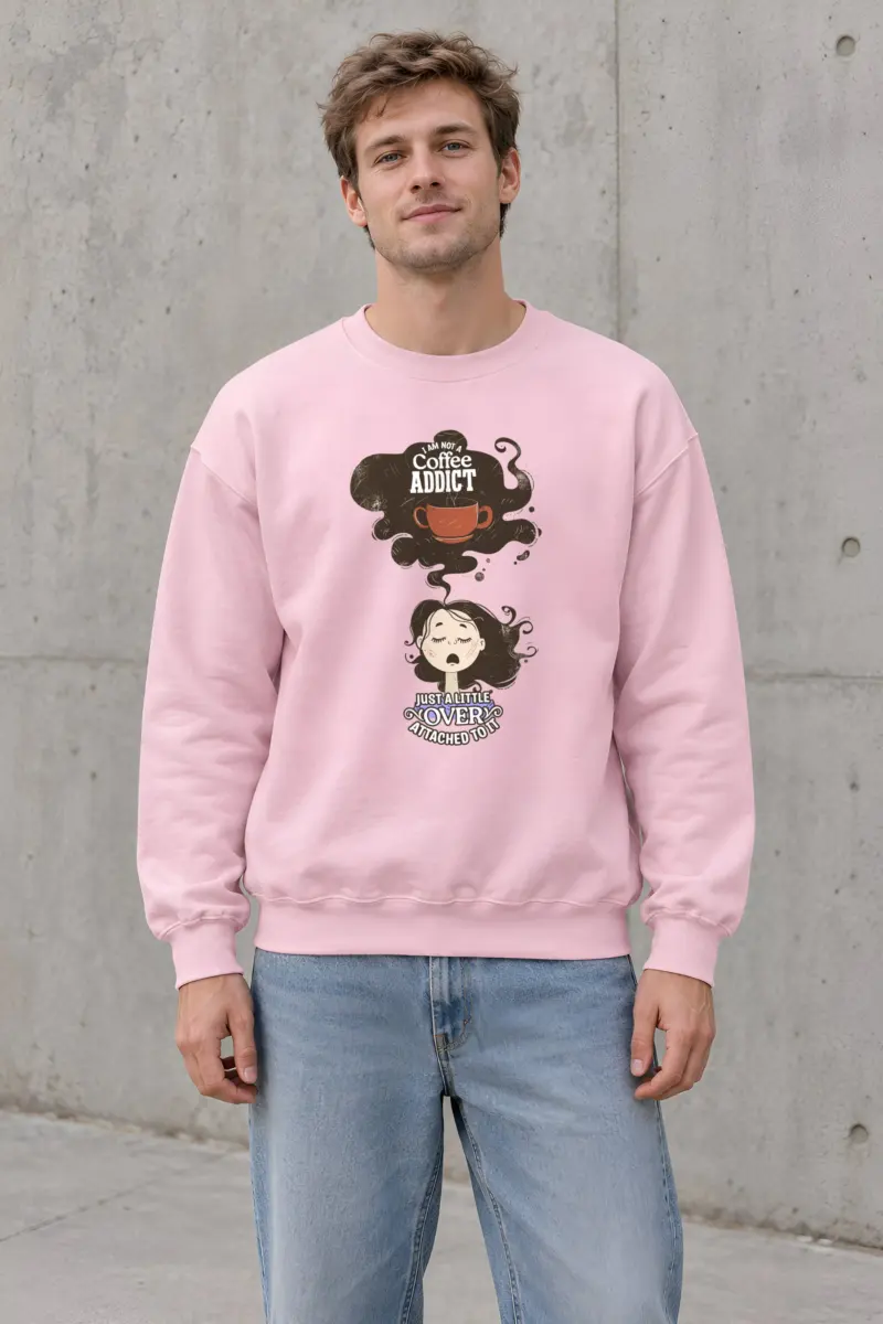 "Coffee Steam Daydream" Heavy Blend Unisex Crewneck Sweatshirt