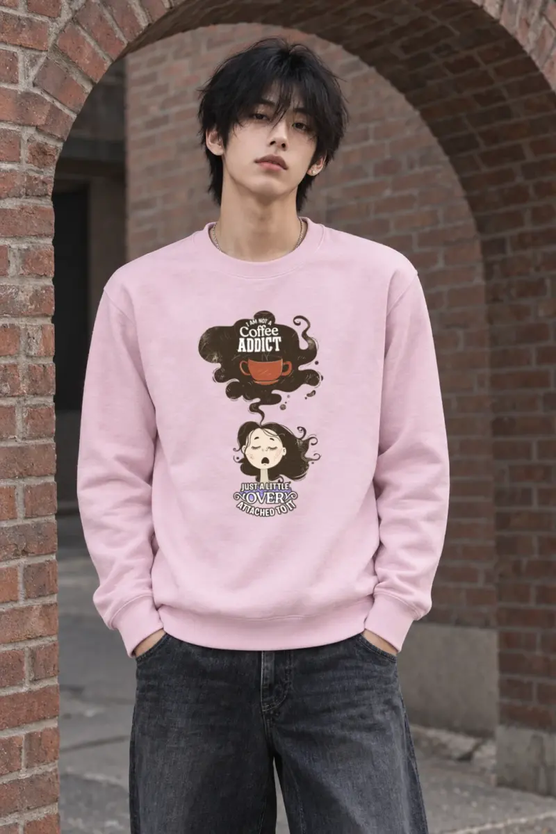 "Coffee Steam Daydream" Heavy Blend Unisex Crewneck Sweatshirt