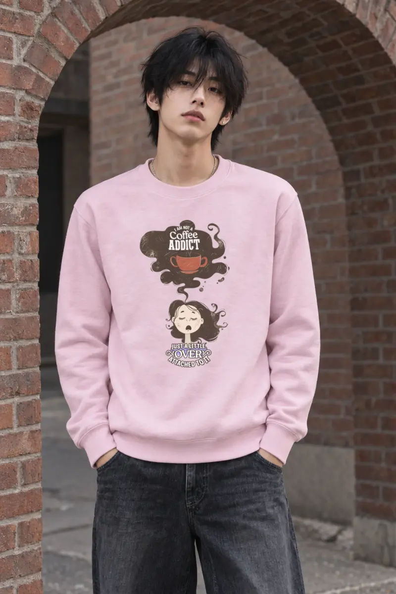 "Coffee Steam Daydream" Heavy Blend Unisex Crewneck Sweatshirt