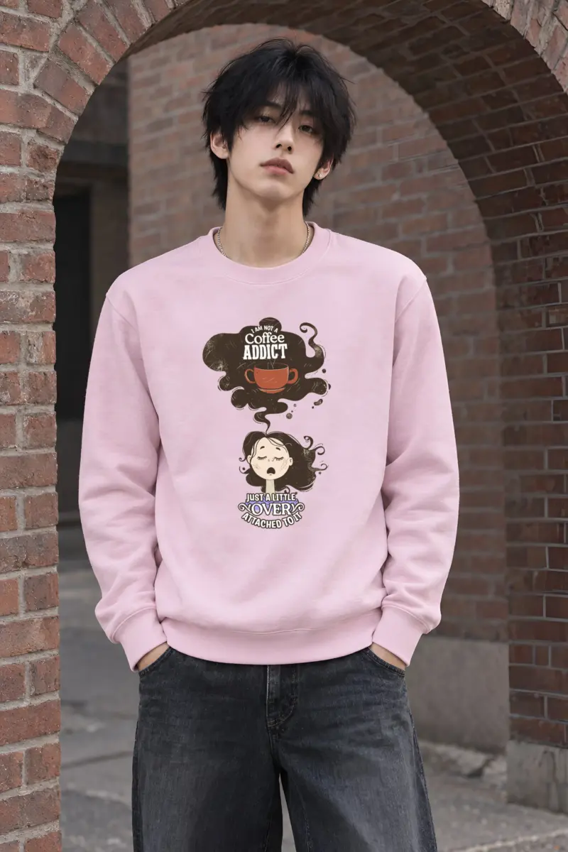 "Coffee Steam Daydream" Heavy Blend Unisex Crewneck Sweatshirt