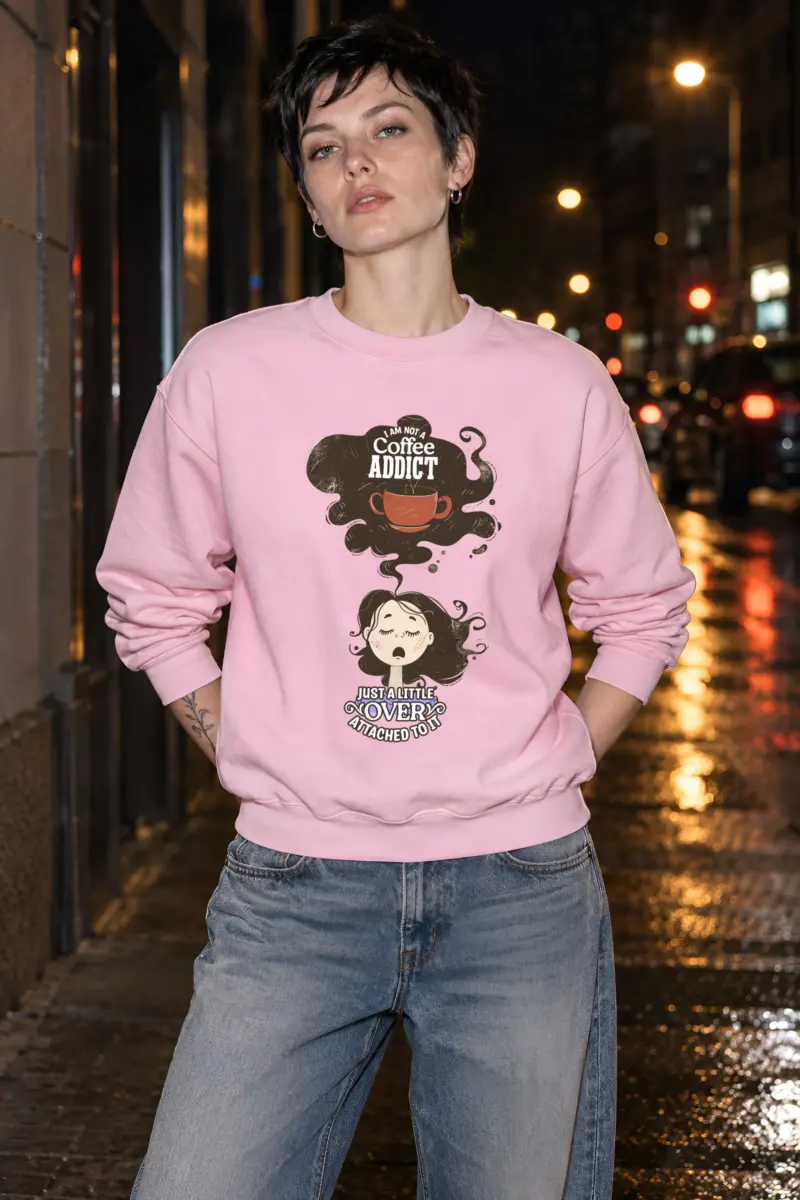 "Coffee Steam Daydream" Heavy Blend Unisex Crewneck Sweatshirt