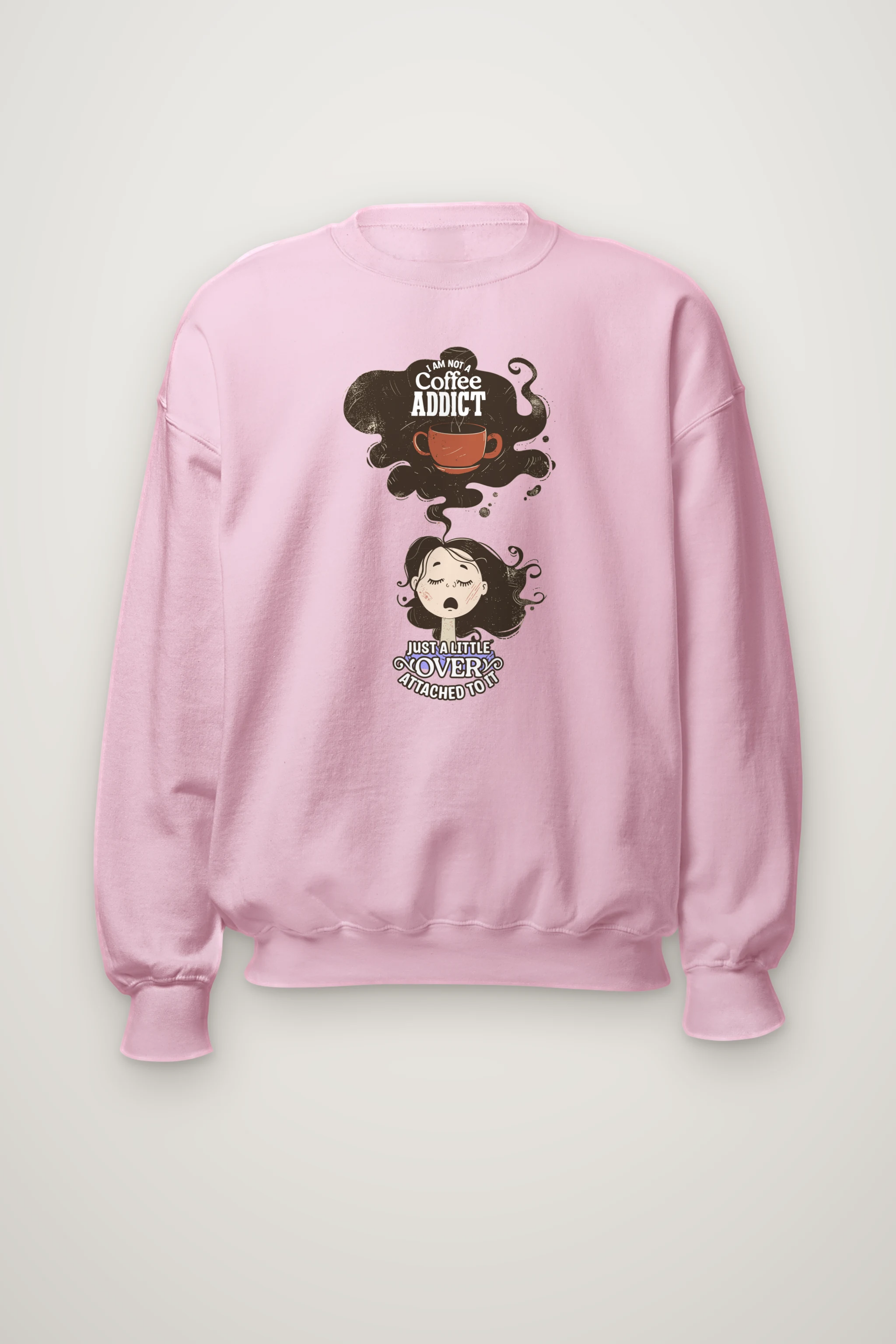 "Coffee Steam Daydream" Heavy Blend Unisex Crewneck Sweatshirt