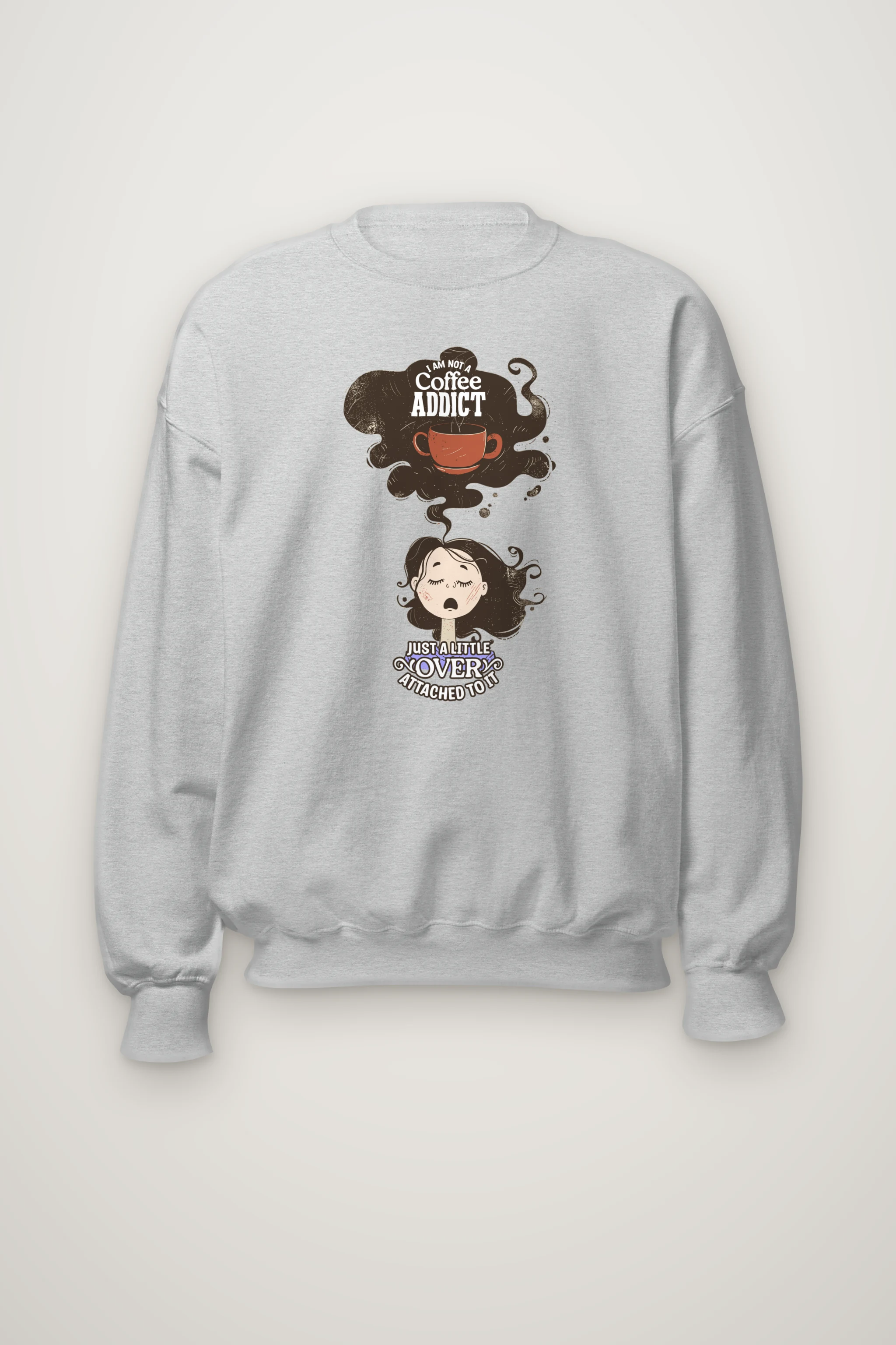 "Coffee Steam Daydream" Heavy Blend Unisex Crewneck Sweatshirt