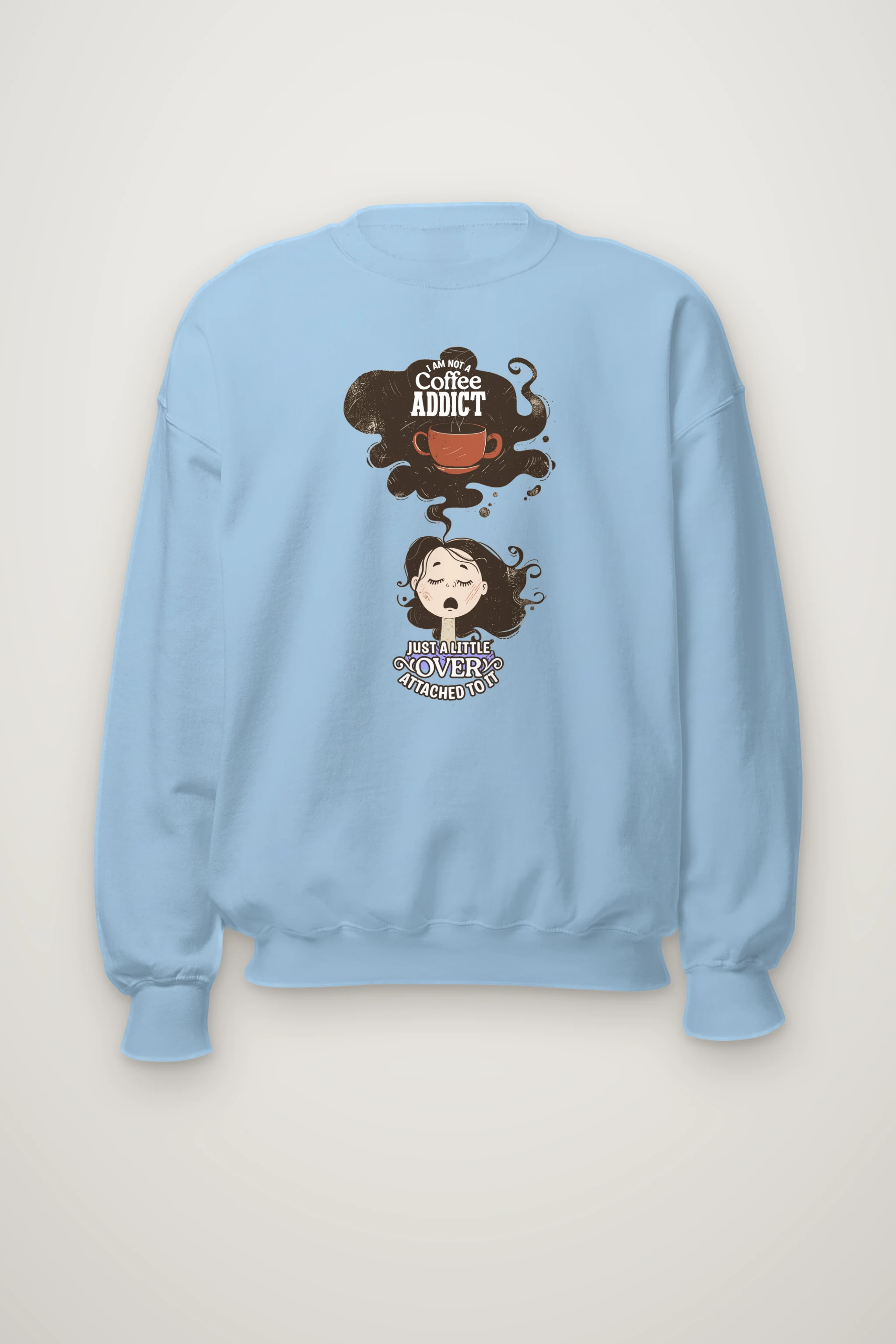 "Coffee Steam Daydream" Heavy Blend Unisex Crewneck Sweatshirt