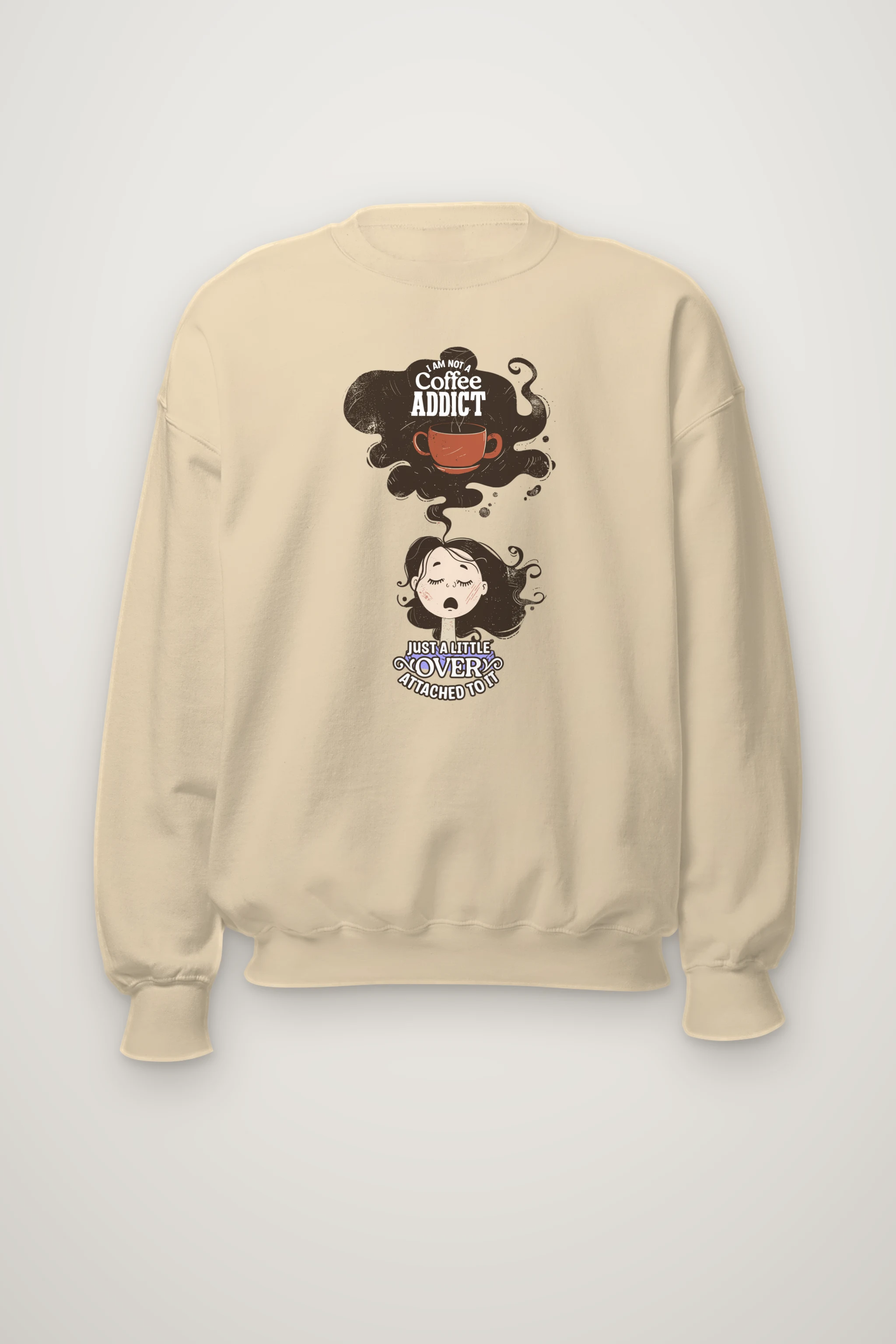 "Coffee Steam Daydream" Heavy Blend Unisex Crewneck Sweatshirt