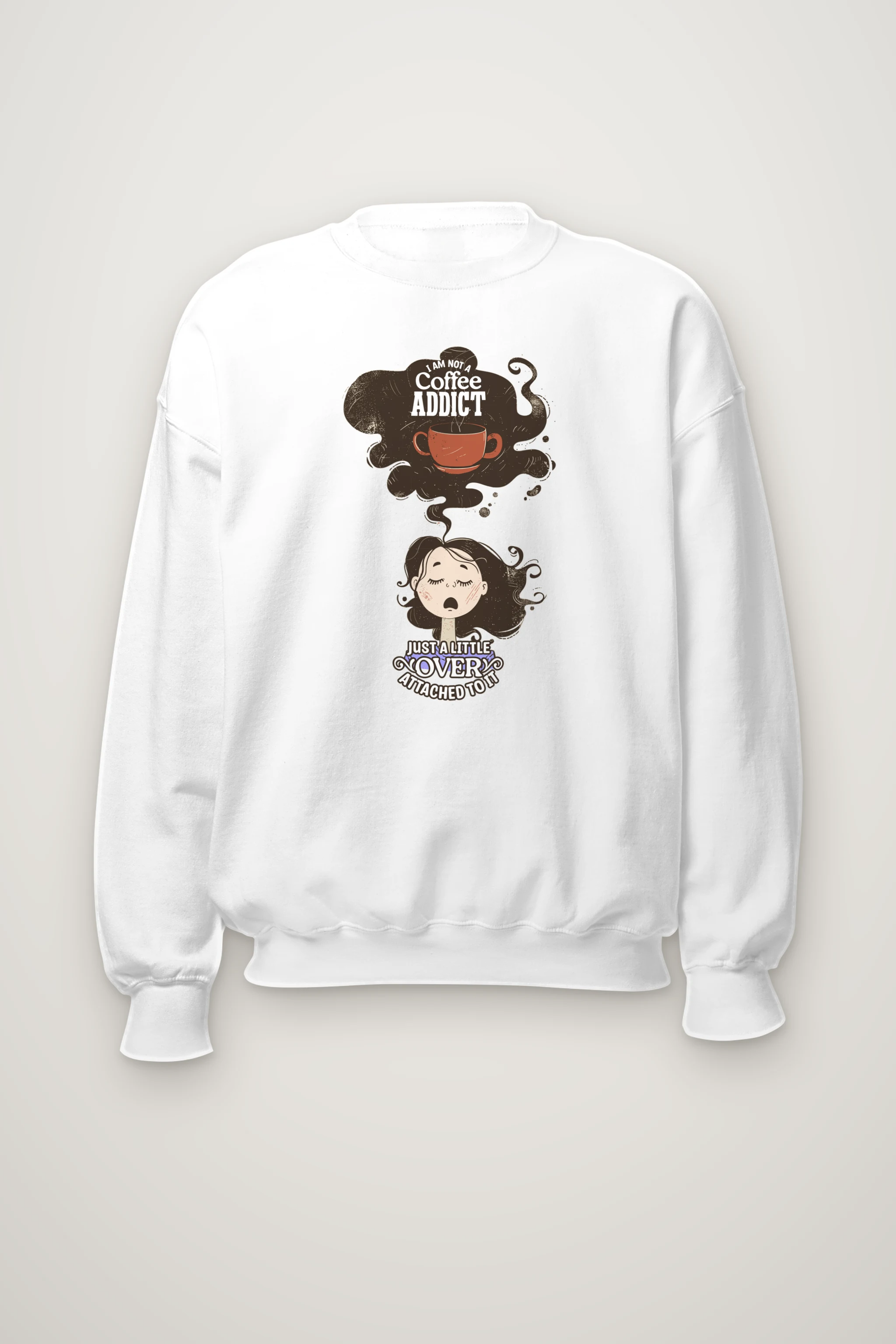 "Coffee Steam Daydream" Heavy Blend Unisex Crewneck Sweatshirt