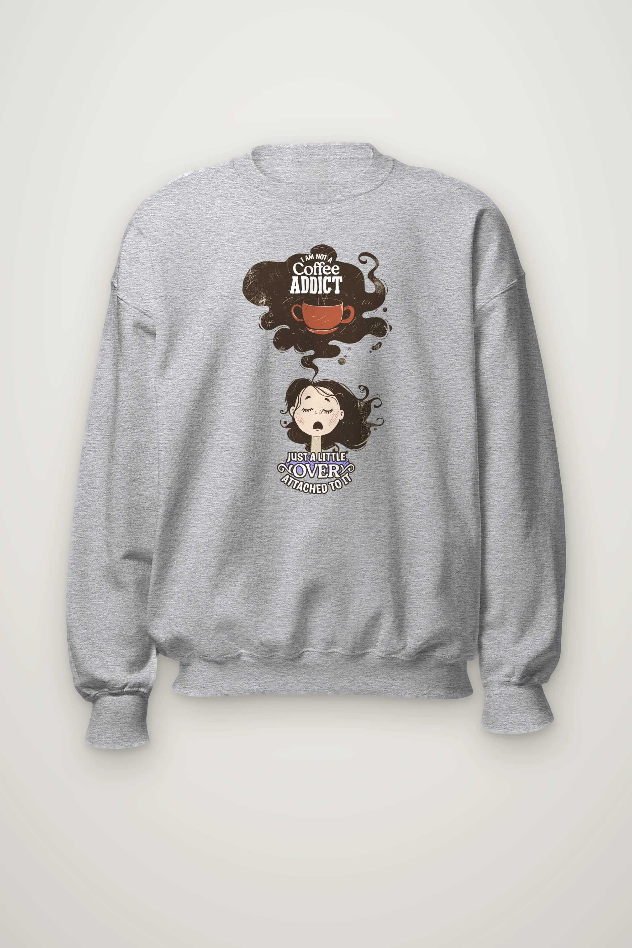 "Coffee Steam Daydream" Heavy Blend Unisex Crewneck Sweatshirt