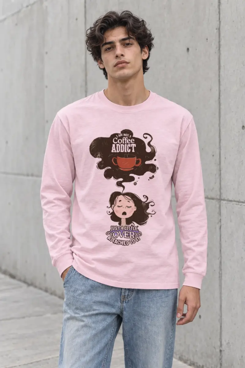 "Coffee Steam Daydream" Unisex Longsleeve T-shirt | Gildan 2400
