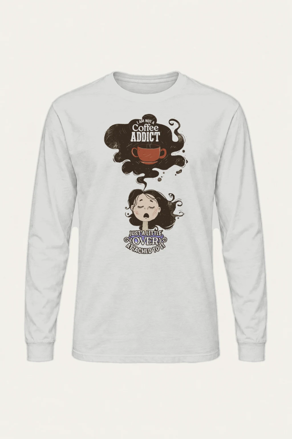 "Coffee Steam Daydream" Unisex Longsleeve T-shirt | Gildan 2400