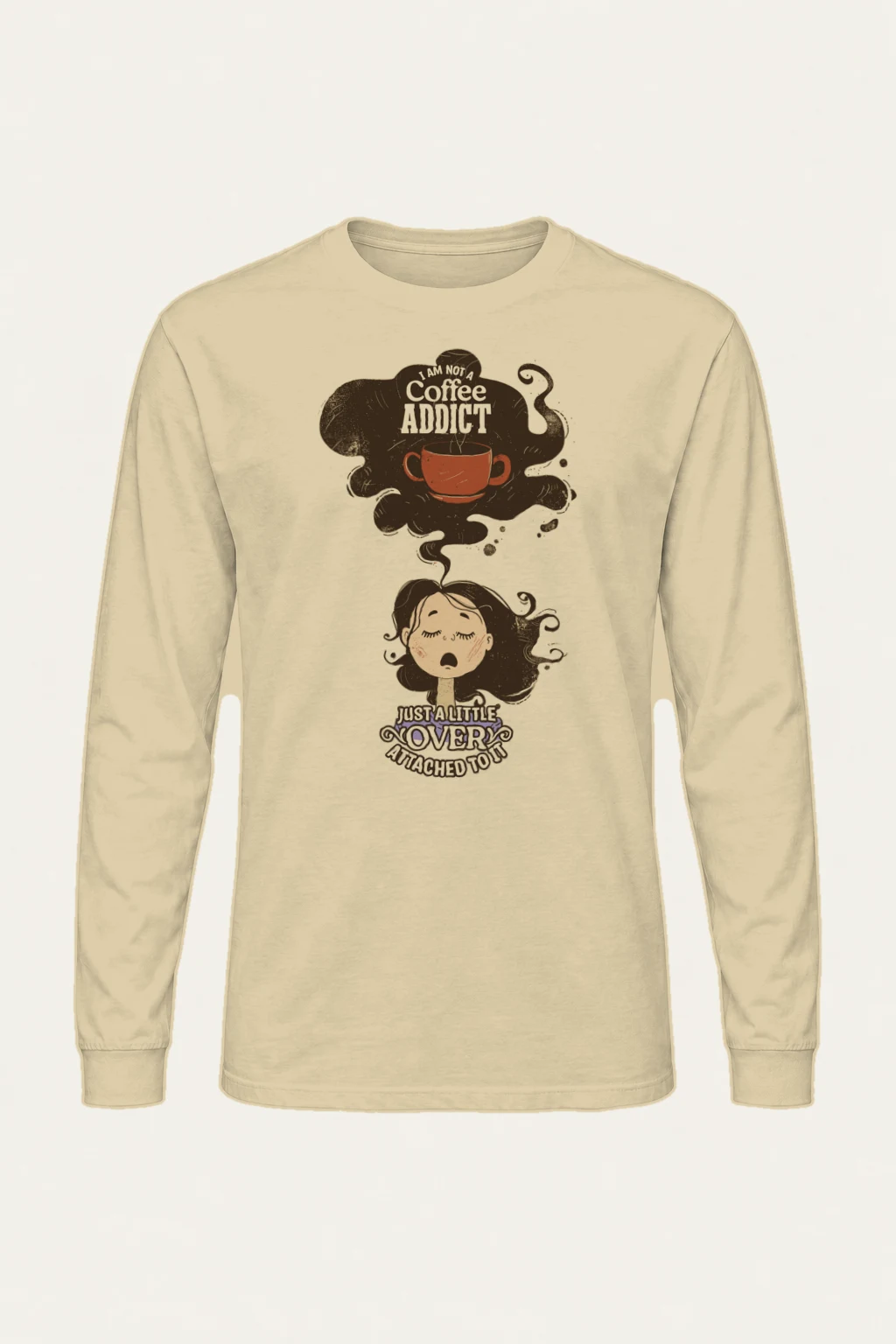 "Coffee Steam Daydream" Unisex Longsleeve T-shirt | Gildan 2400