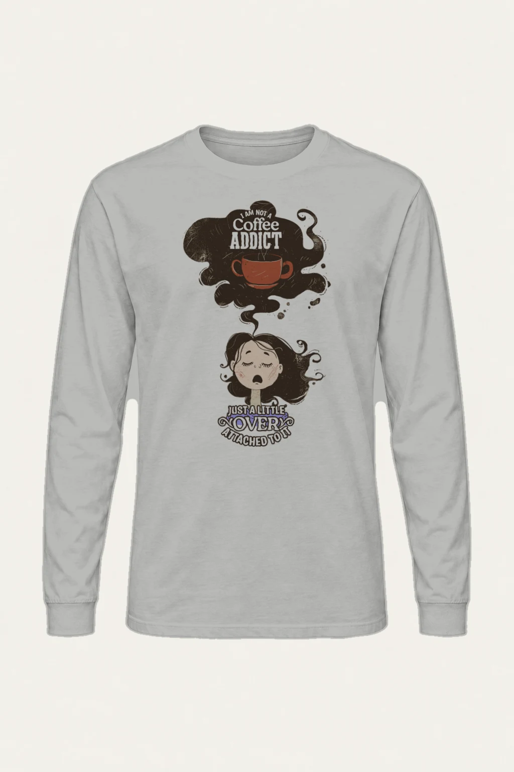 "Coffee Steam Daydream" Unisex Longsleeve T-shirt | Gildan 2400