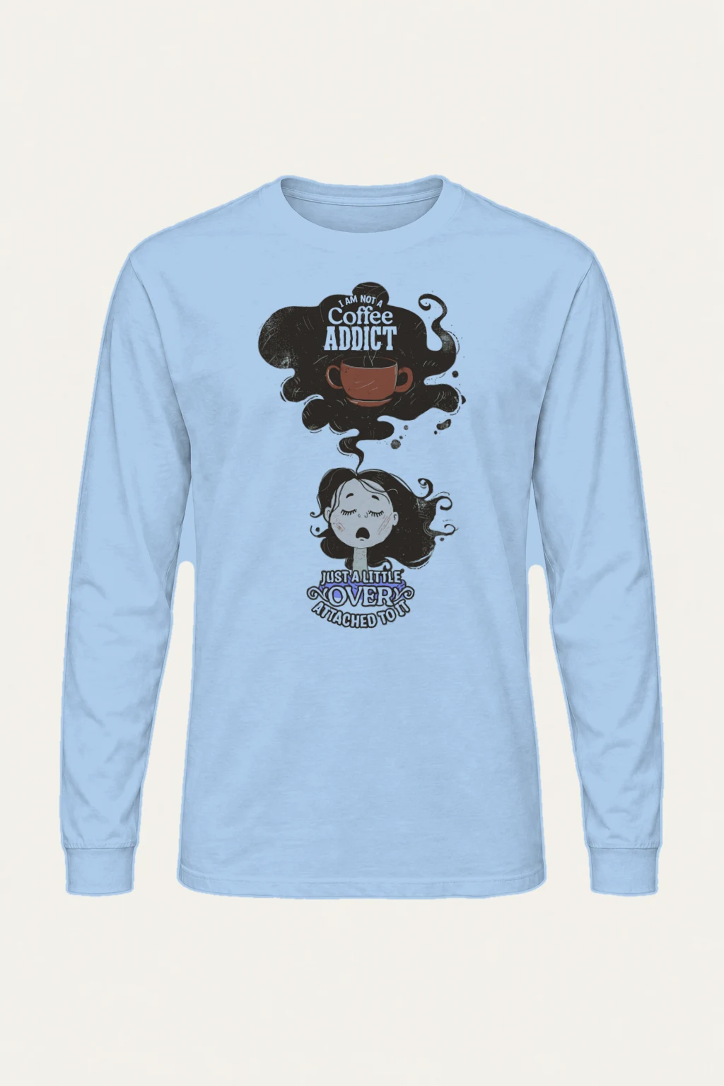 "Coffee Steam Daydream" Unisex Longsleeve T-shirt | Gildan 2400