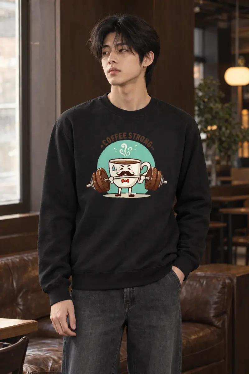 "Coffee Strong" Heavy Blend Unisex Crewneck Sweatshirt