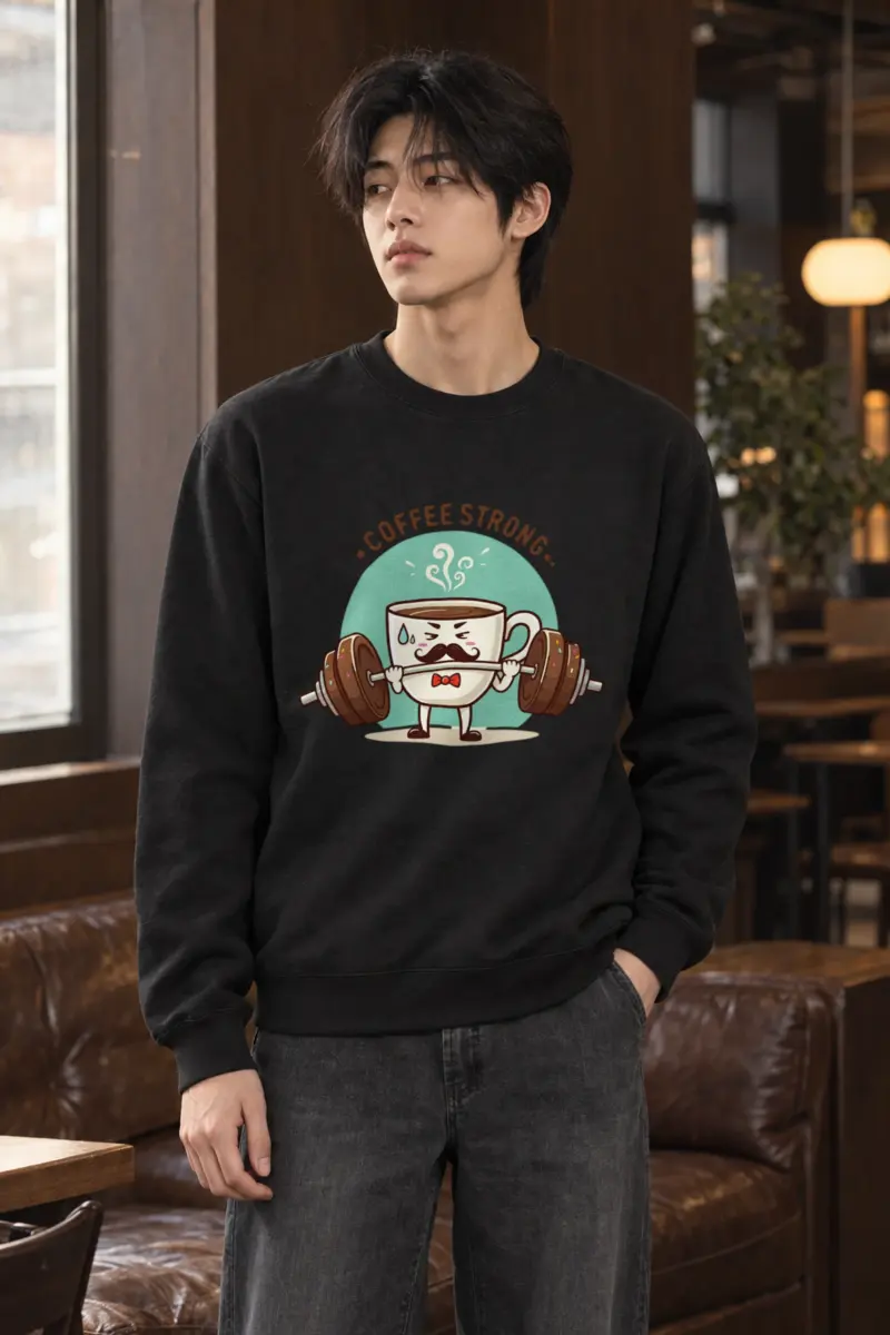 "Coffee Strong" Heavy Blend Unisex Crewneck Sweatshirt