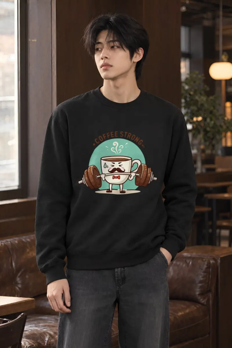 "Coffee Strong" Heavy Blend Unisex Crewneck Sweatshirt