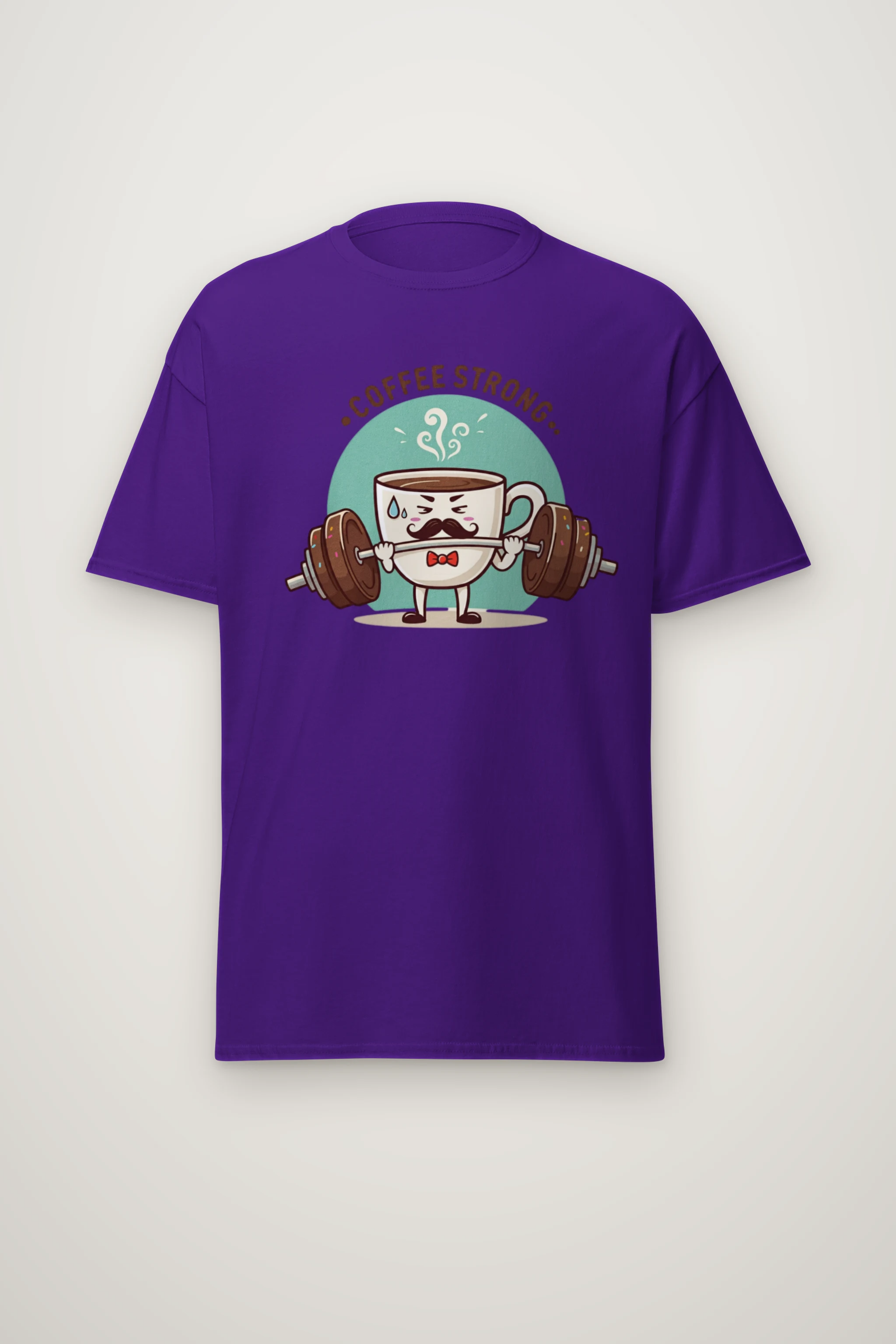 "Coffee Strong" Heavyweight Unisex Crewneck T-shirt