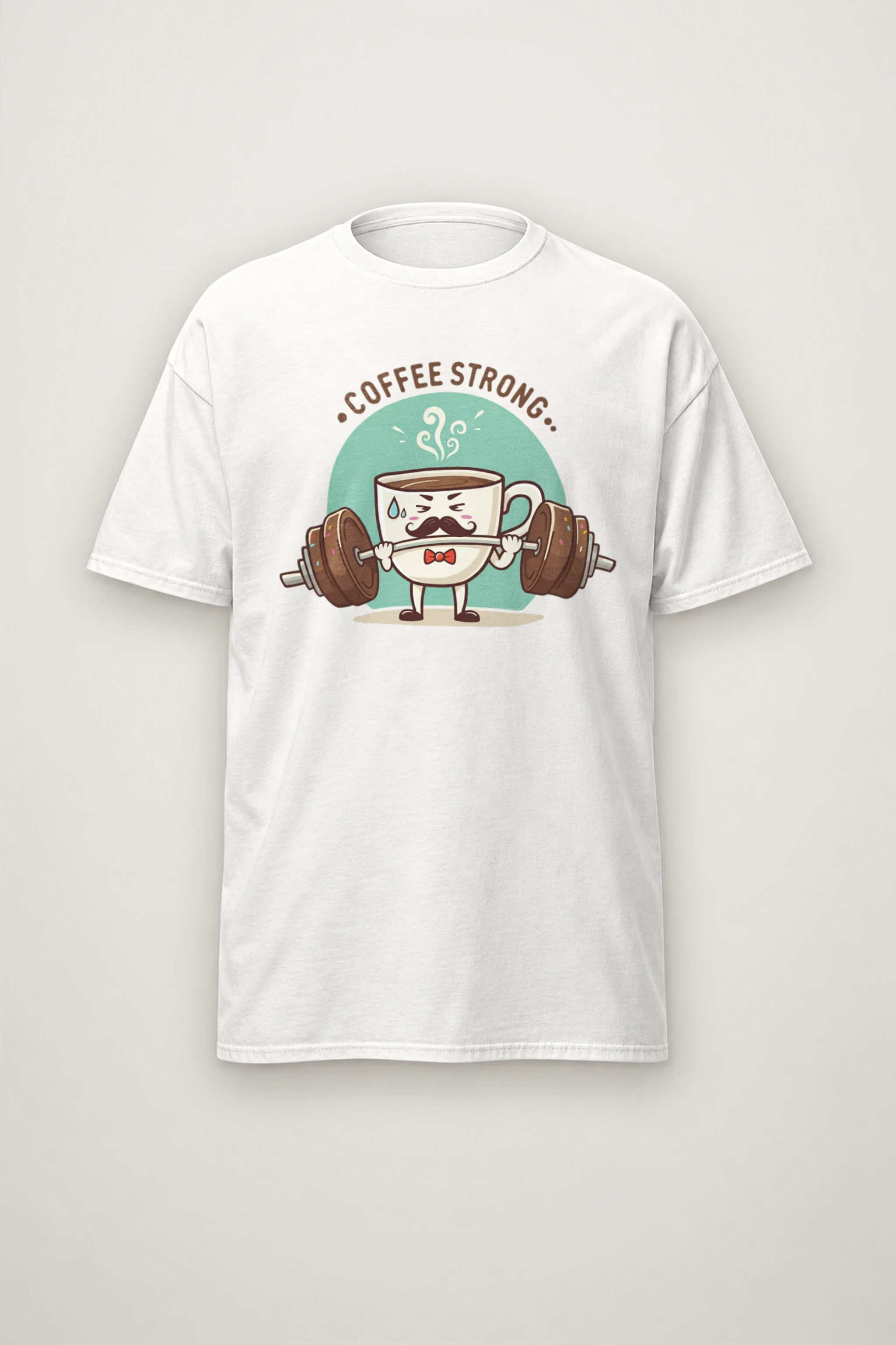 "Coffee Strong" Heavyweight Unisex Crewneck T-shirt