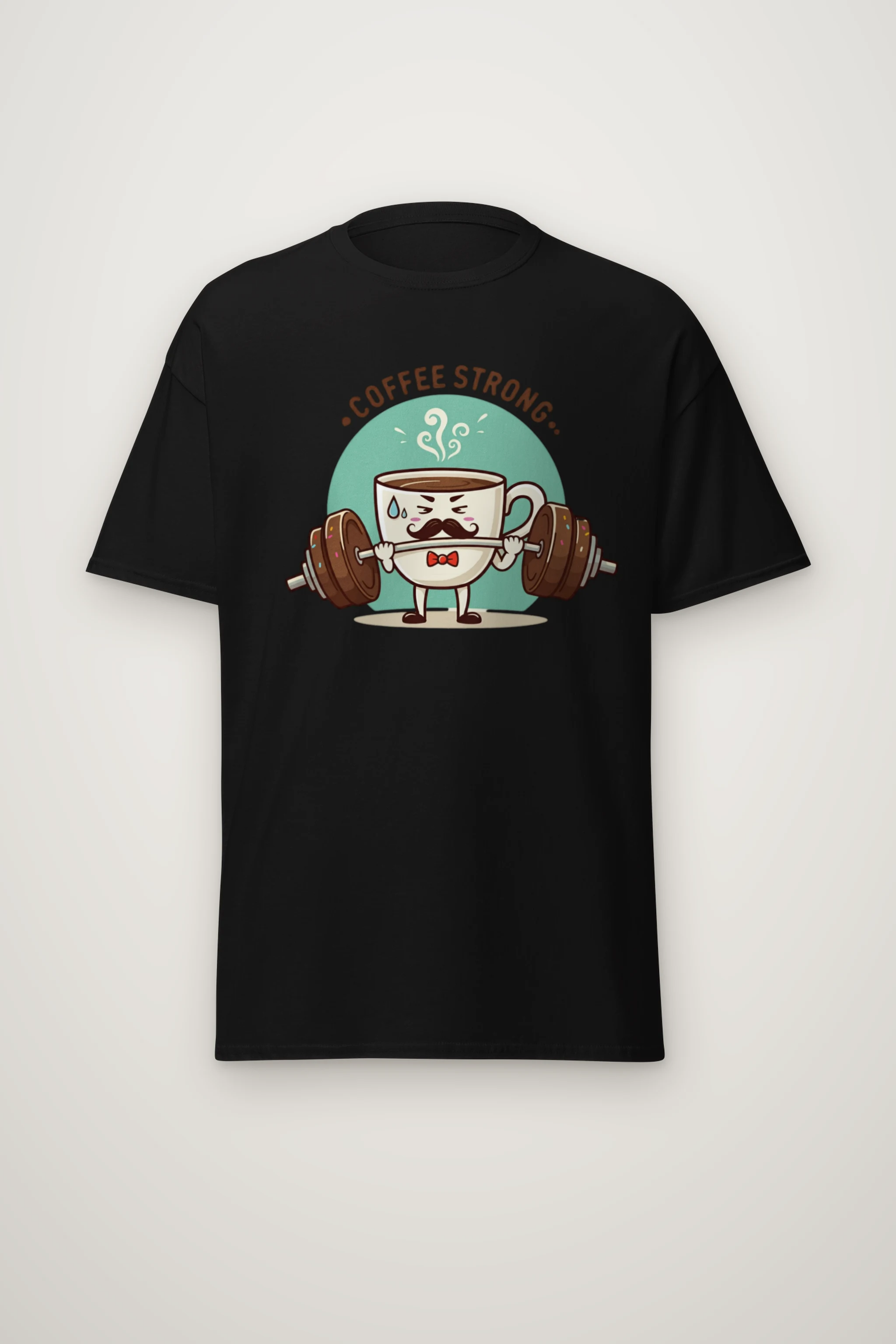 "Coffee Strong" Heavyweight Unisex Crewneck T-shirt