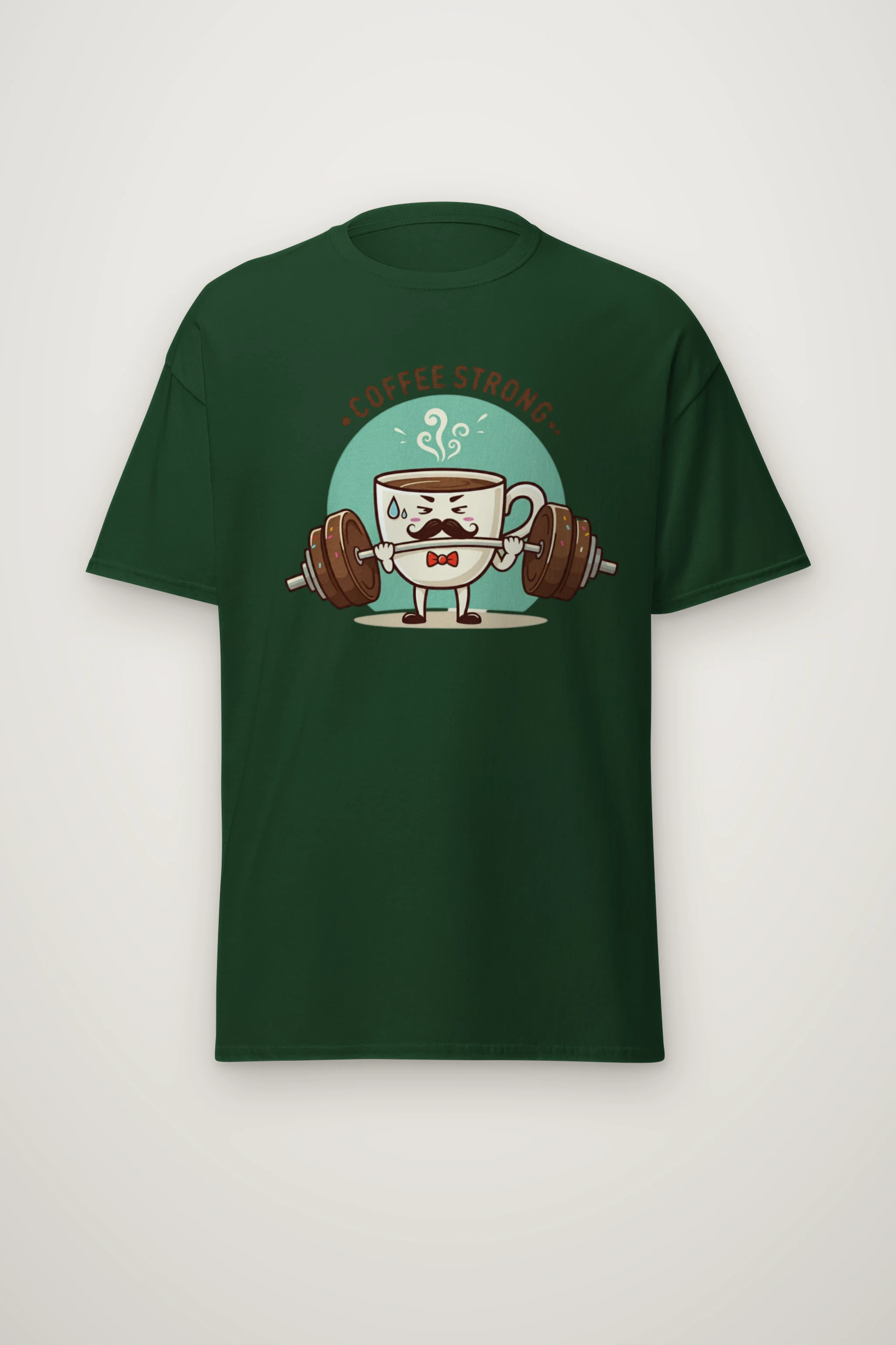 "Coffee Strong" Heavyweight Unisex Crewneck T-shirt