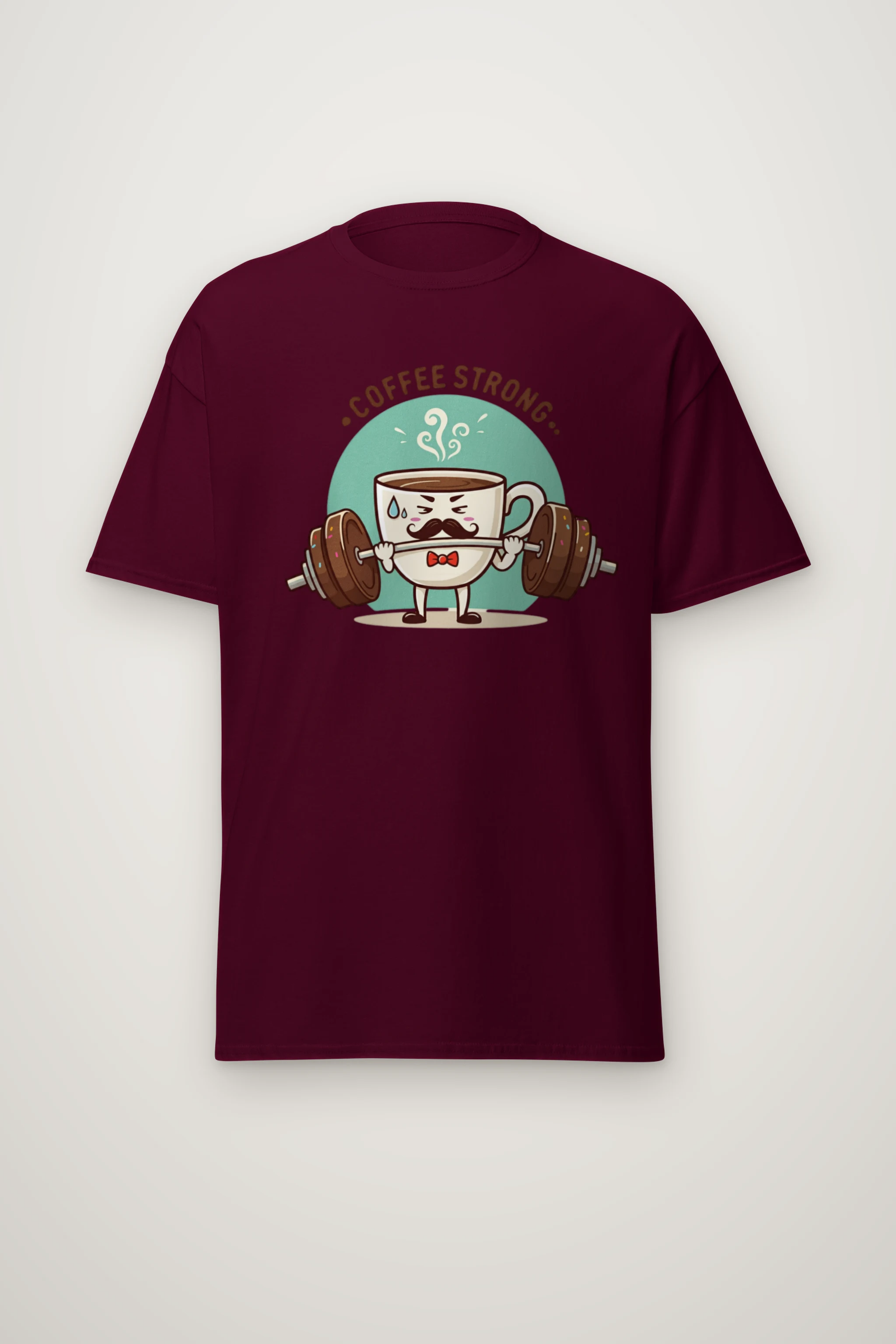 "Coffee Strong" Heavyweight Unisex Crewneck T-shirt