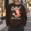 "Coffee When Dead" Heavy Blend Unisex Crewneck Sweatshirt | Gildan 18000