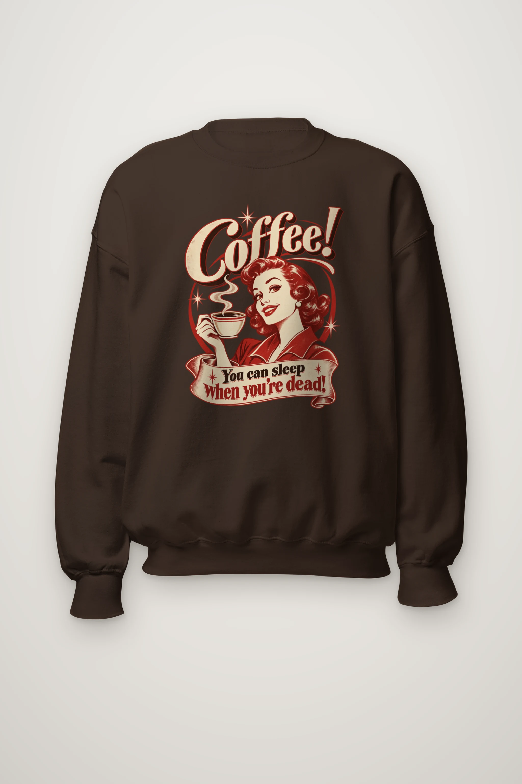 "Coffee When Dead" Heavy Blend Unisex Crewneck Sweatshirt