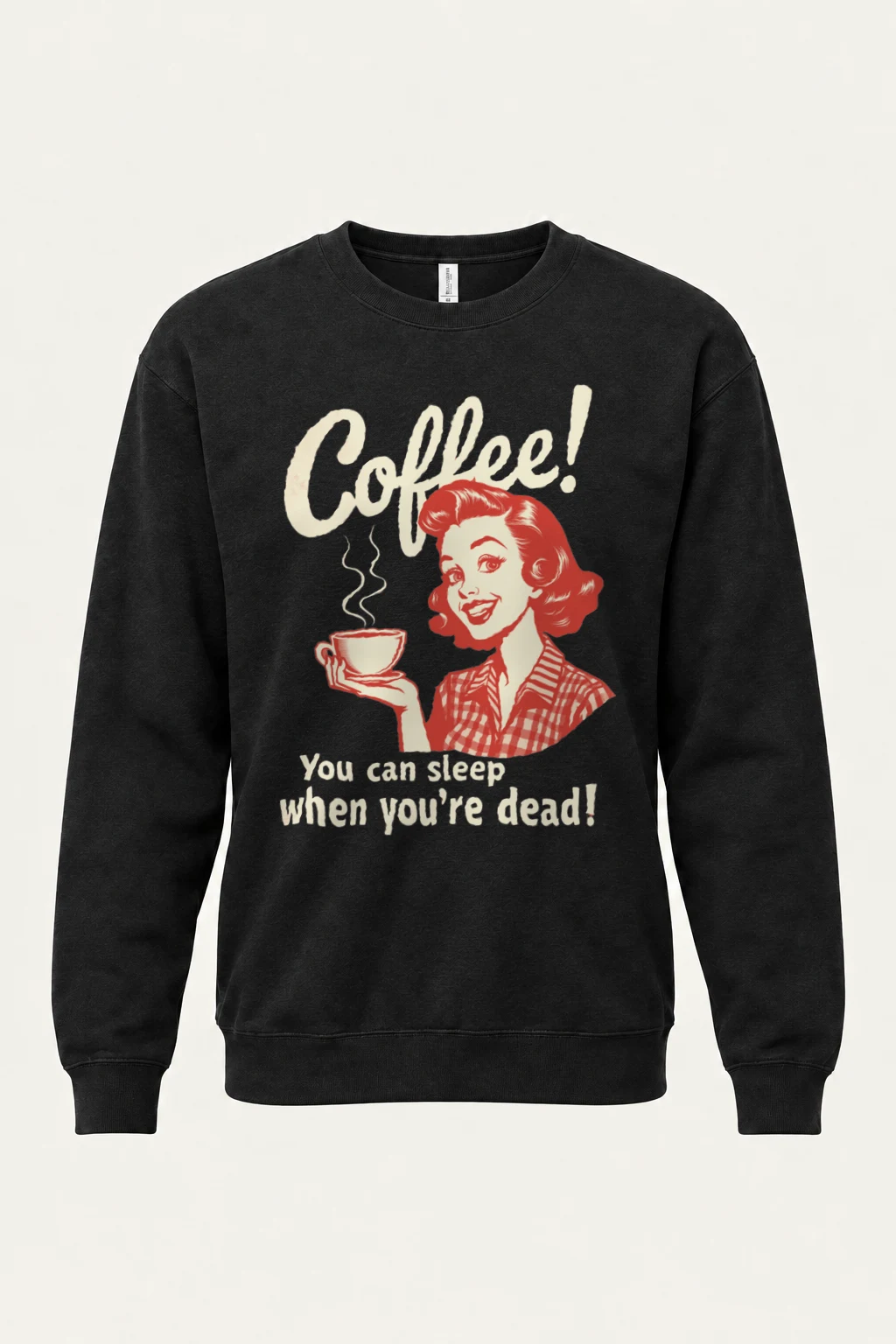 "Coffee When Dead" Heavy Blend Unisex Crewneck Sweatshirt | Gildan 18000