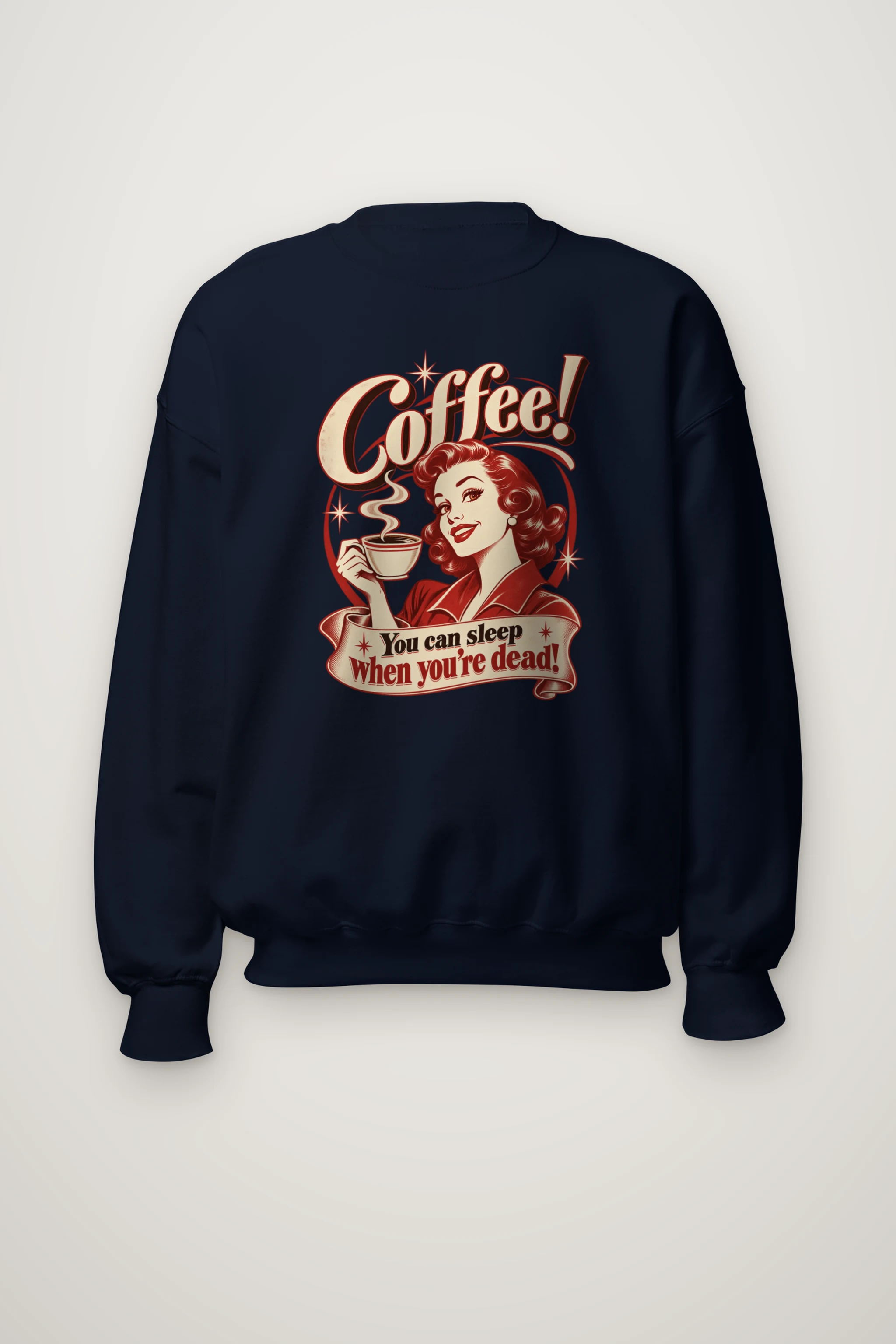 "Coffee When Dead" Heavy Blend Unisex Crewneck Sweatshirt