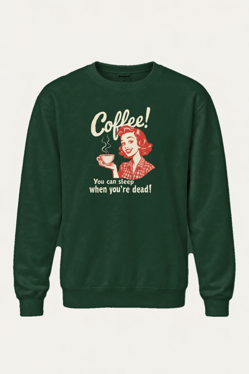 "Coffee When Dead" Heavy Blend Unisex Crewneck Sweatshirt | Gildan 18000