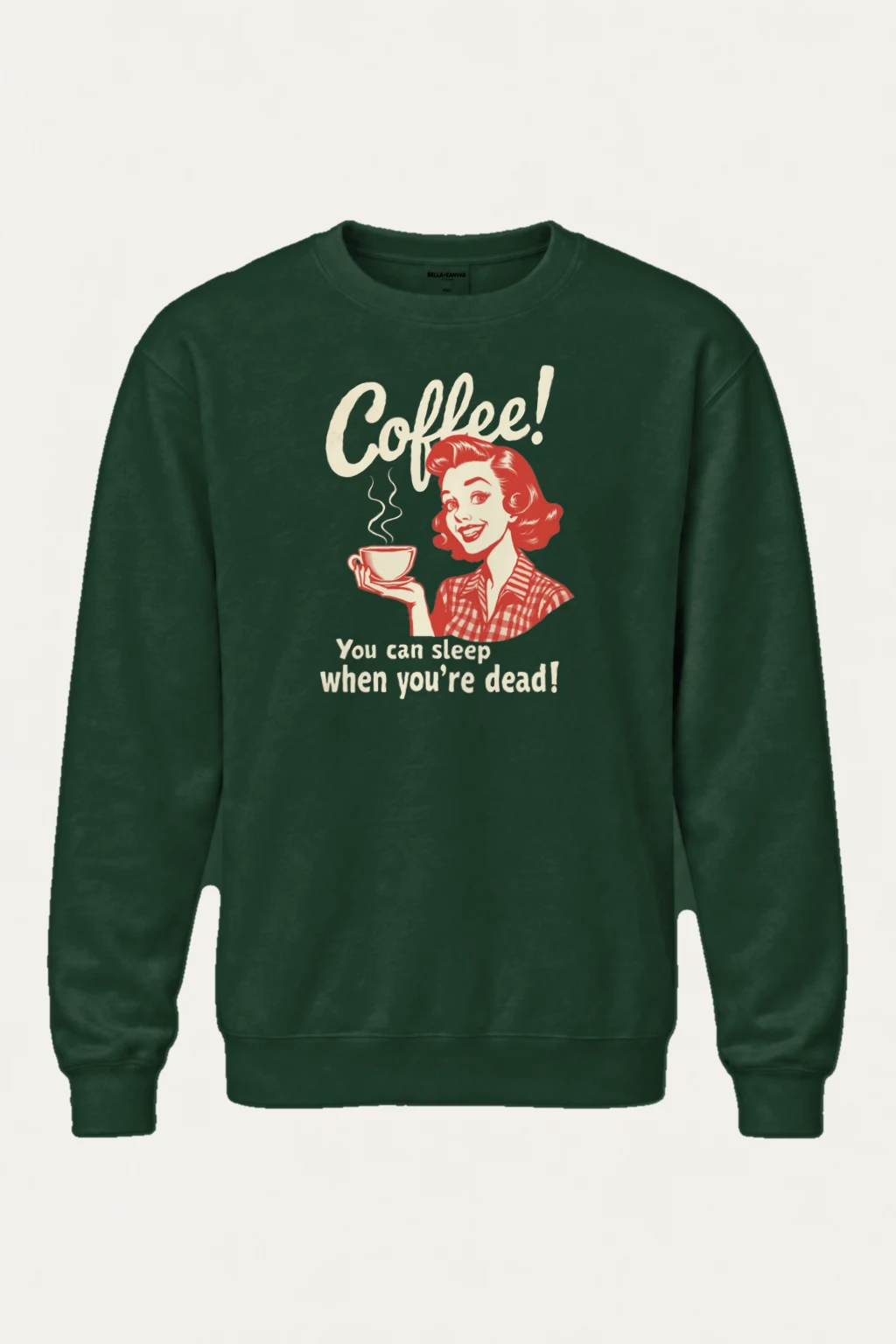 "Coffee When Dead" Heavy Blend Unisex Crewneck Sweatshirt | Gildan 18000