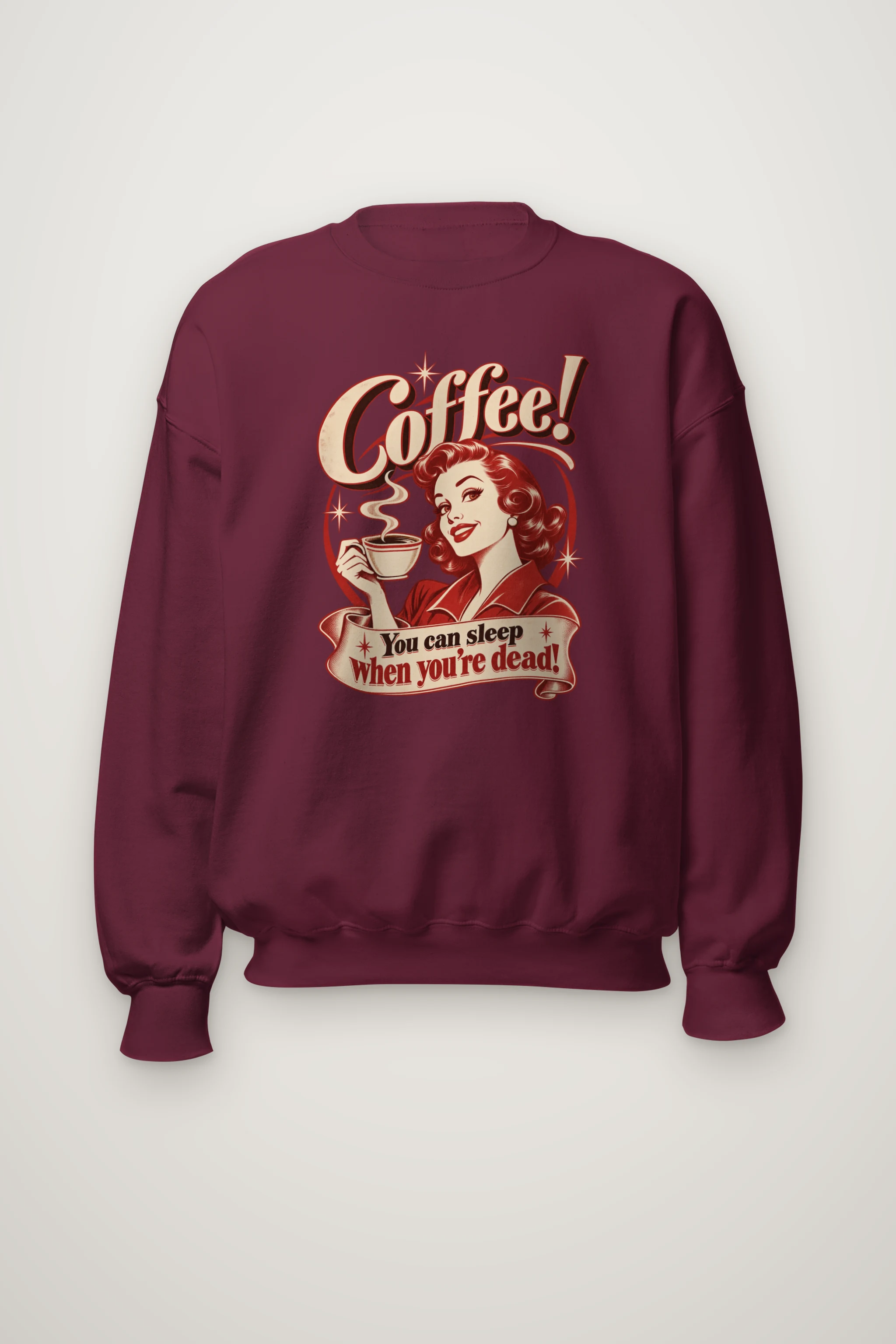 "Coffee When Dead" Heavy Blend Unisex Crewneck Sweatshirt