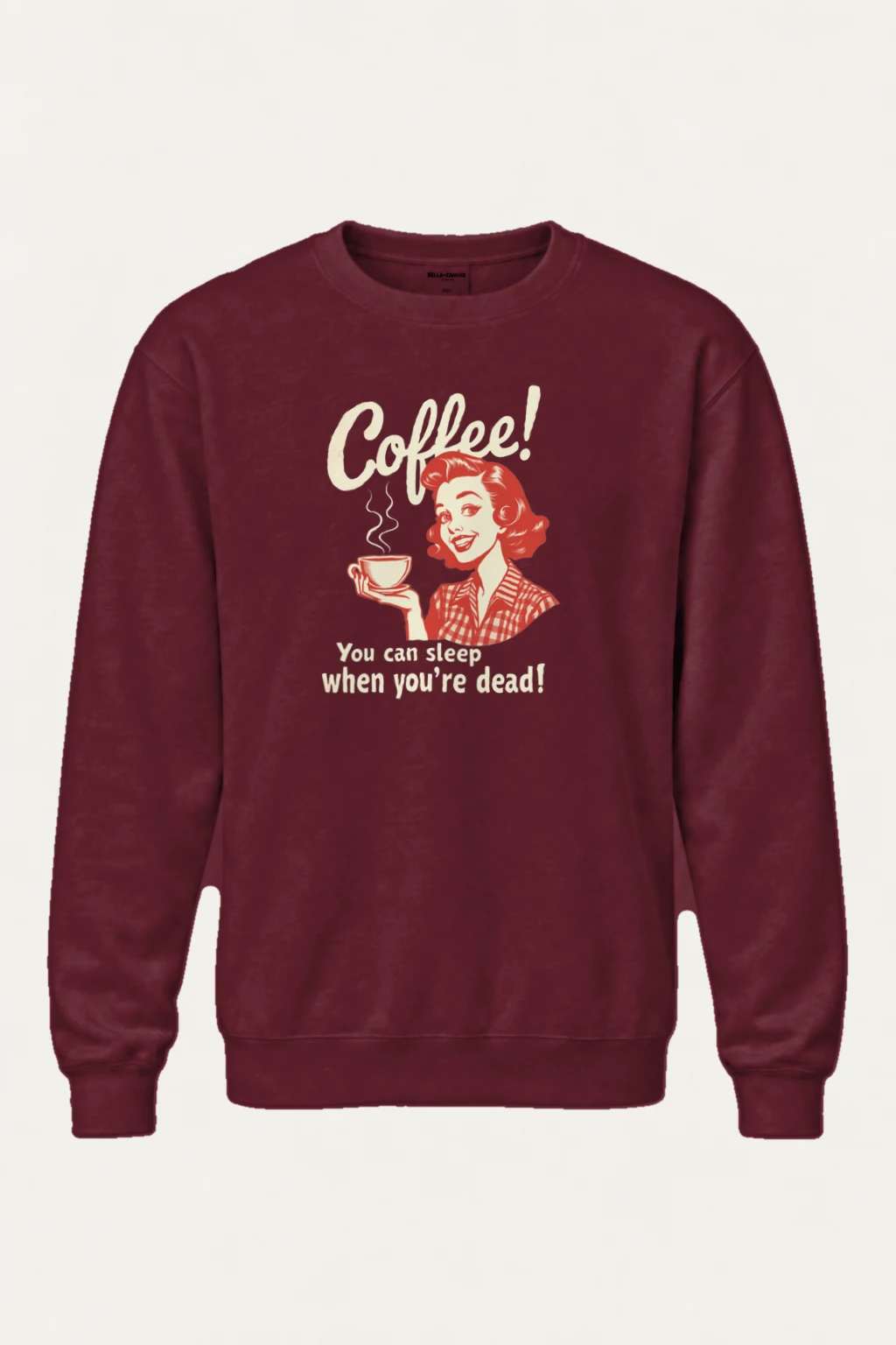 "Coffee When Dead" Heavy Blend Unisex Crewneck Sweatshirt | Gildan 18000