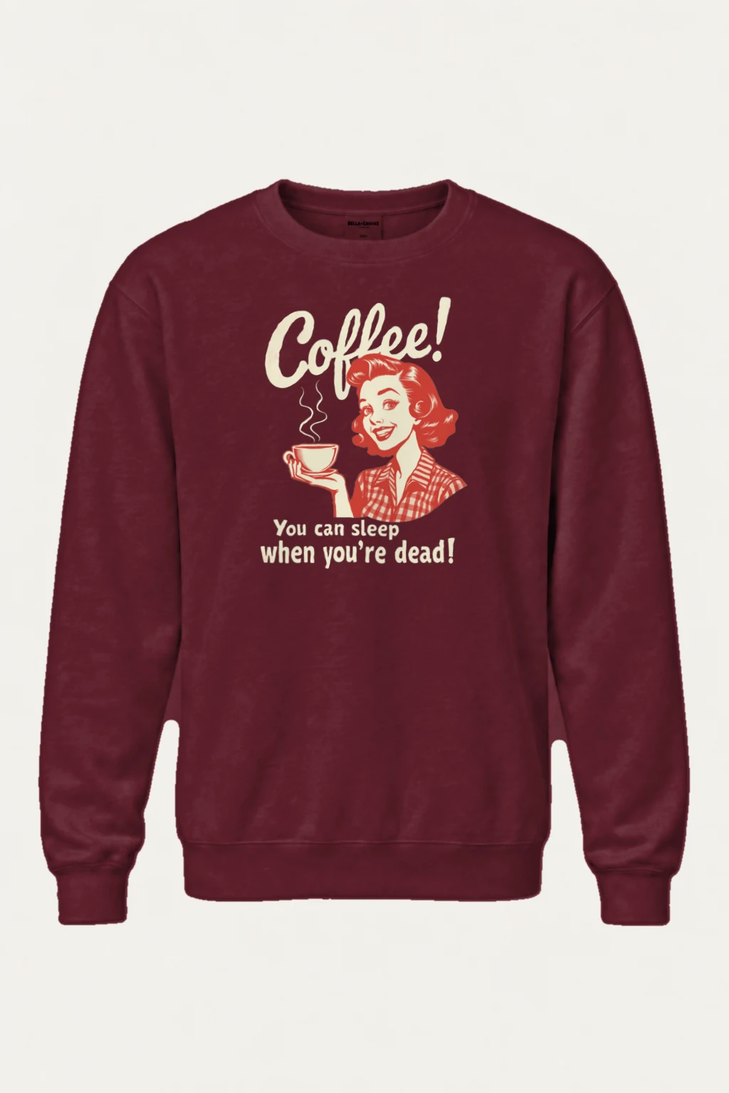 "Coffee When Dead" Heavy Blend Unisex Crewneck Sweatshirt | Gildan 18000