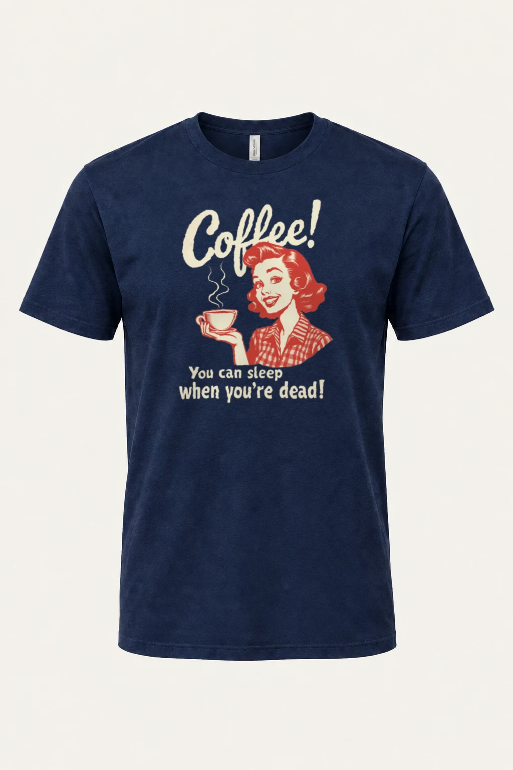"Coffee When You're Dead" Heavyweight Unisex Crewneck T-shirt | Gildan 5000