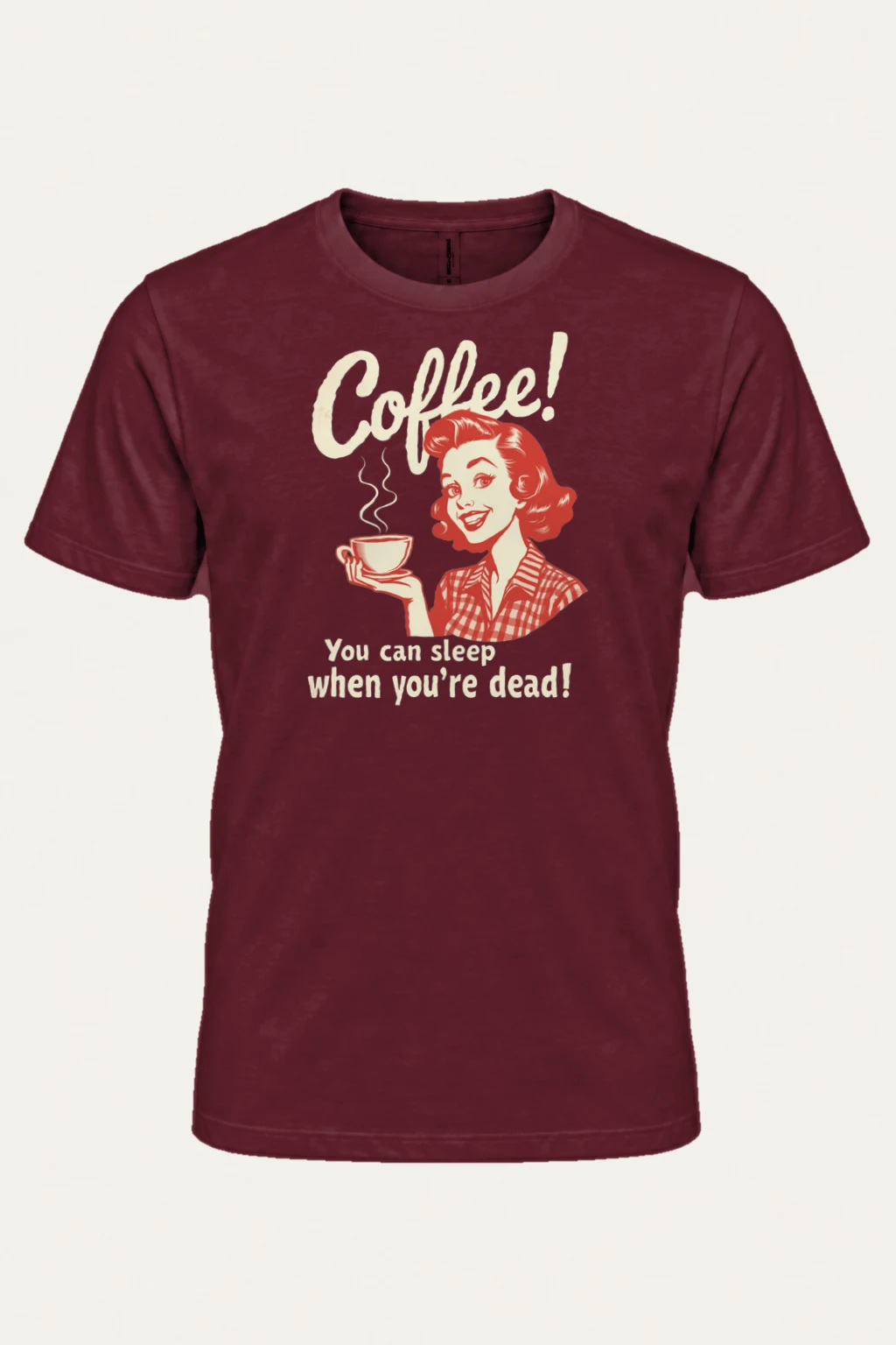 "Coffee When You're Dead" Heavyweight Unisex Crewneck T-shirt | Gildan 5000