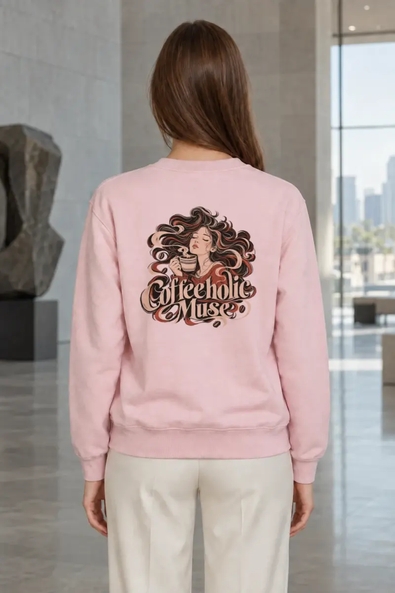"Coffeeholic Muse" Heavy Blend Unisex Crewneck Sweatshirt | Gildan 18000