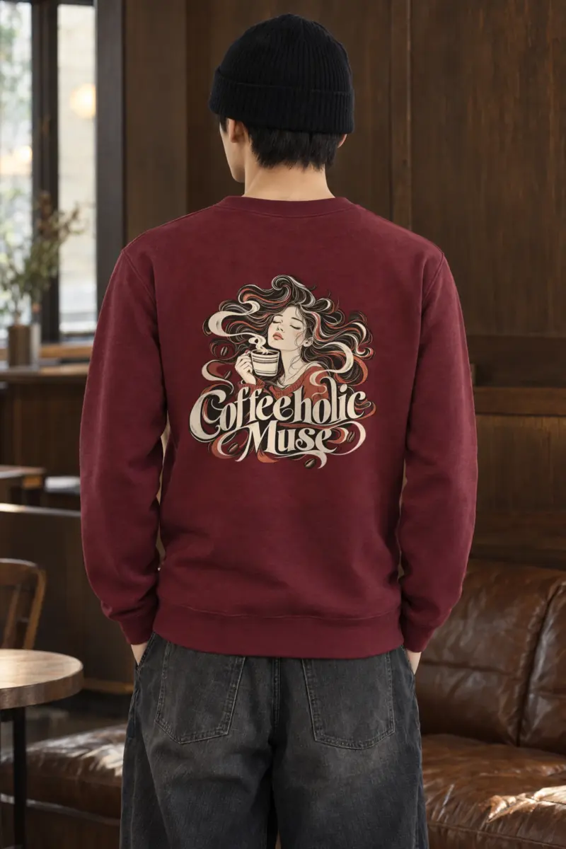 "Coffeeholic Muse" Heavy Blend Unisex Crewneck Sweatshirt