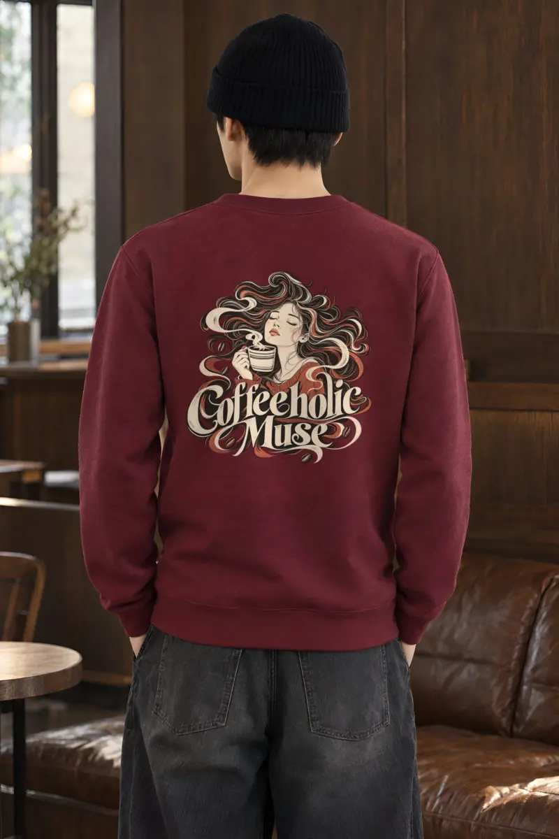 "Coffeeholic Muse" Heavy Blend Unisex Crewneck Sweatshirt