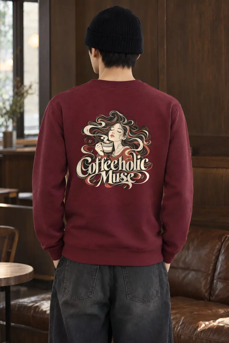 "Coffeeholic Muse" Heavy Blend Unisex Crewneck Sweatshirt