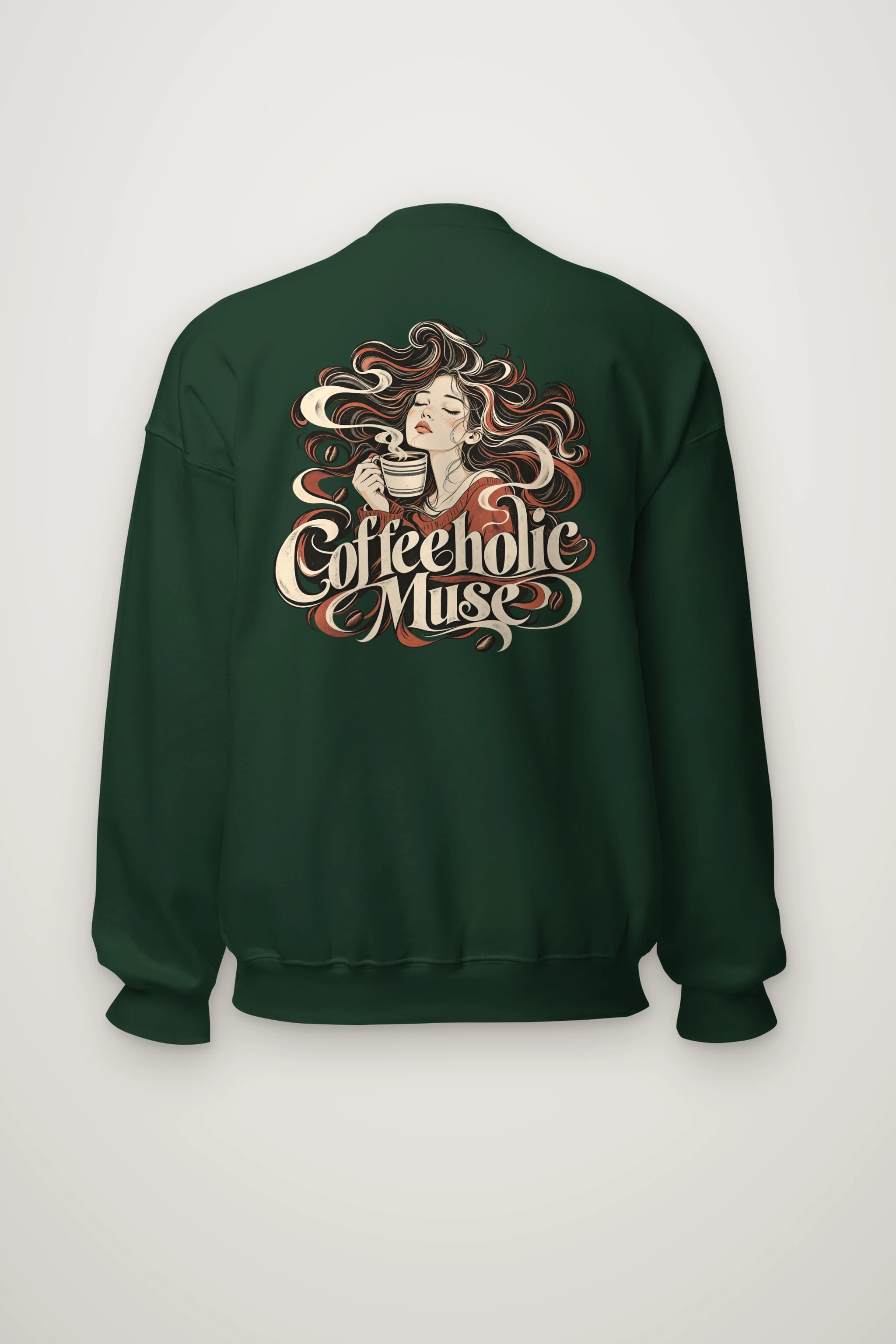 "Coffeeholic Muse" Heavy Blend Unisex Crewneck Sweatshirt