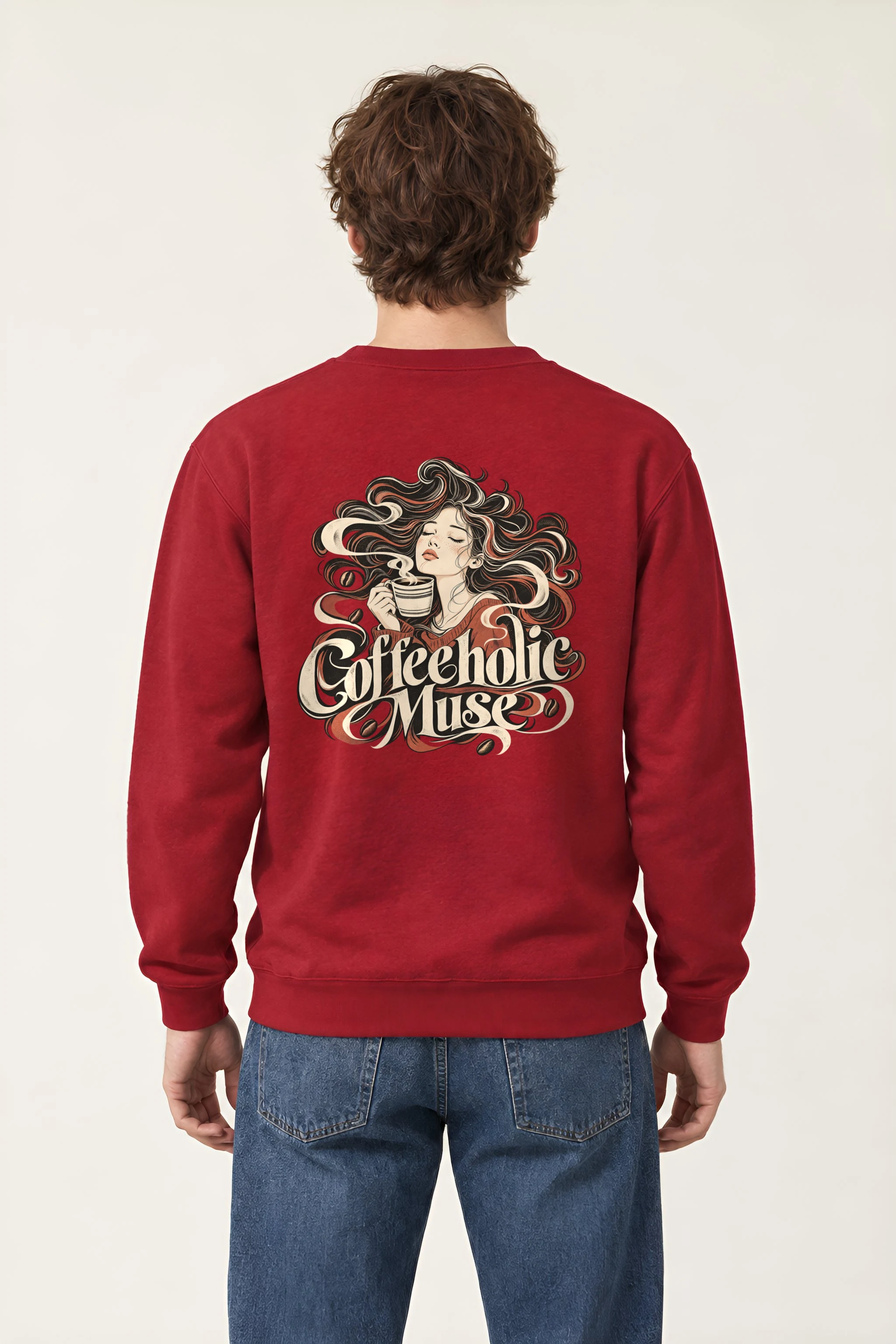 "Coffeeholic Muse" 1 Crewneck Sweatshirt