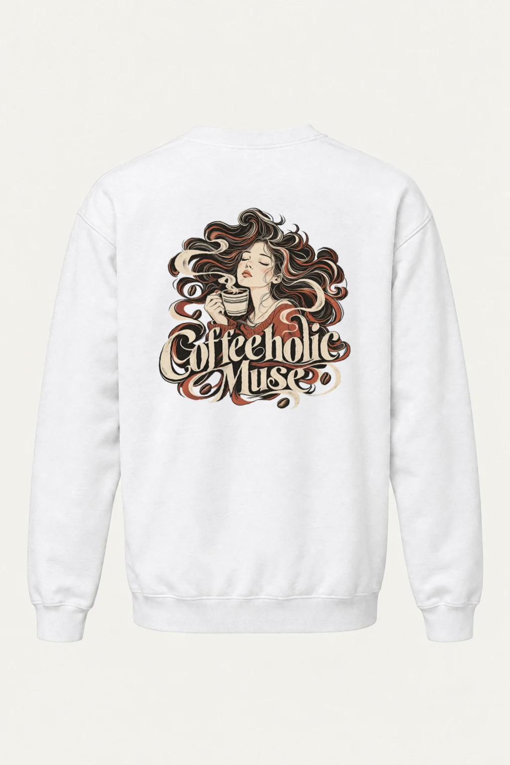 "Coffeeholic Muse" Heavy Blend Unisex Crewneck Sweatshirt | Gildan 18000