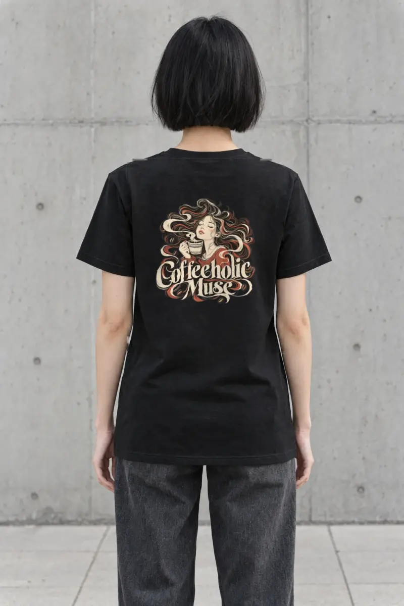 "Coffeeholic Muse" Heavyweight Unisex Crewneck T-shirt