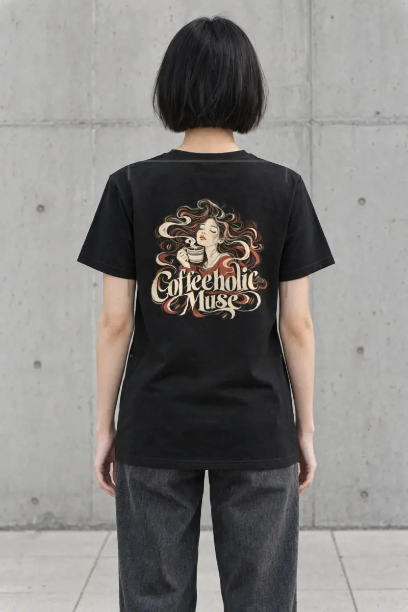 "Coffeeholic Muse" Heavyweight Unisex Crewneck T-shirt